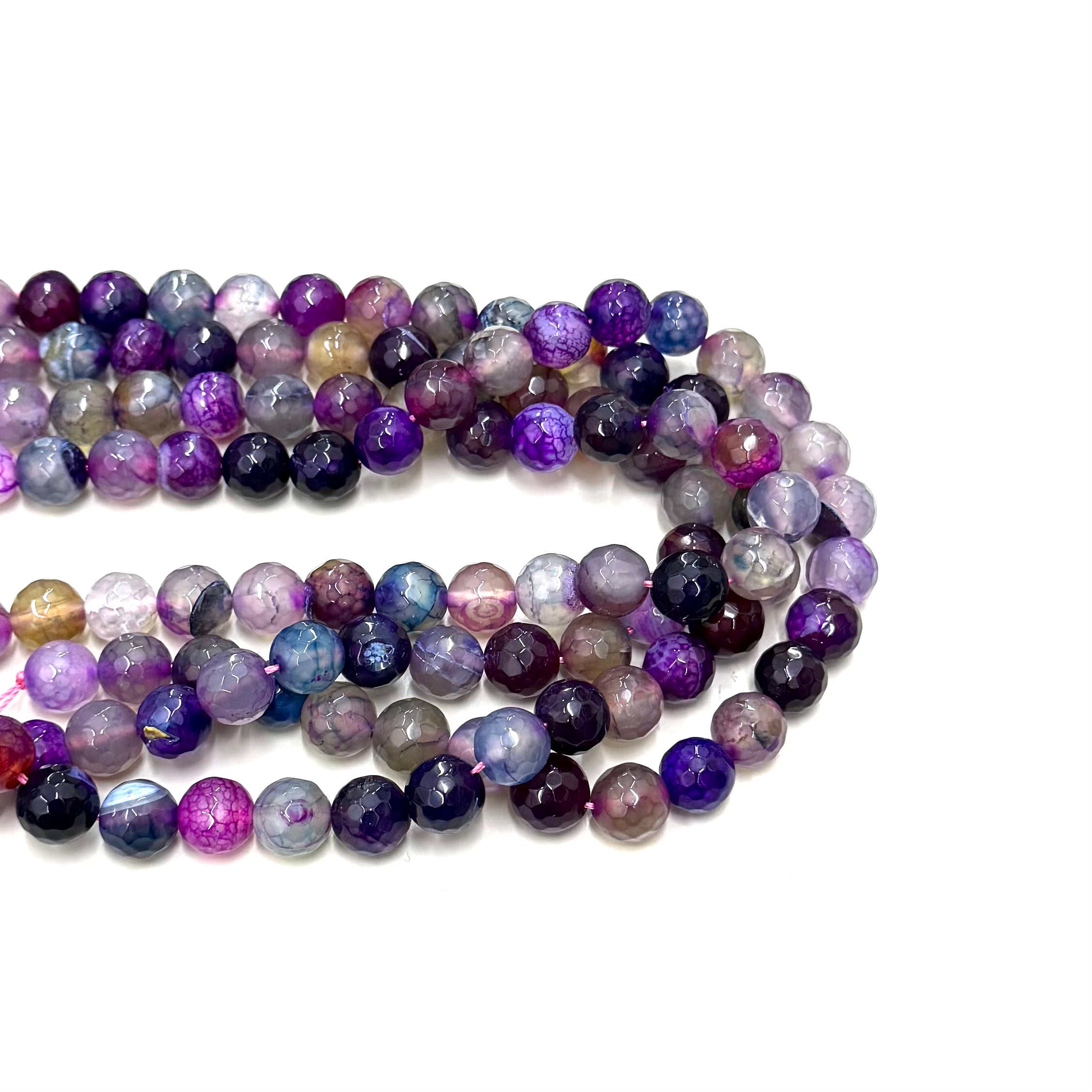 AGATA FACETADA | MIX VIOLETA TURQUESA CELESTE