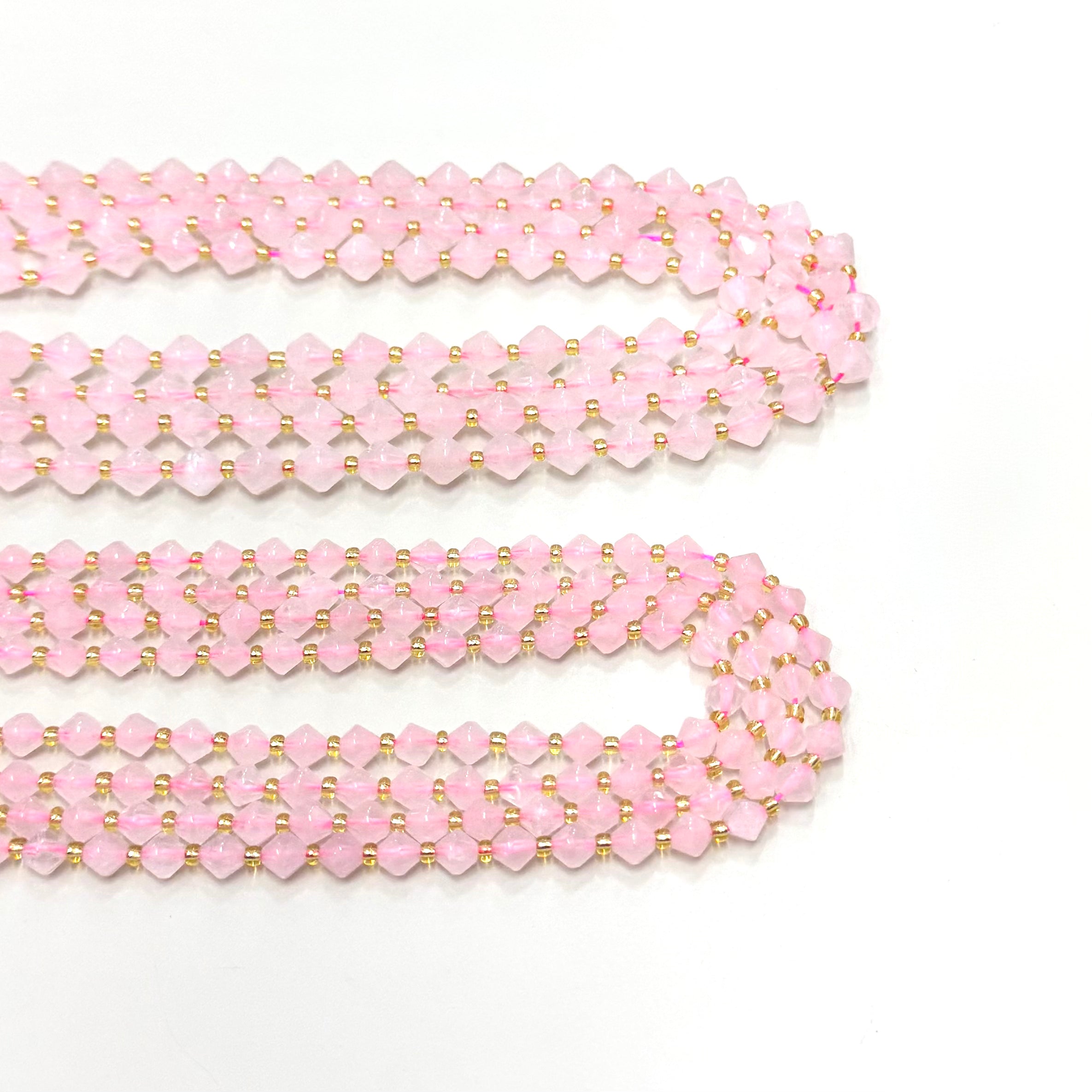 PIEDRA ROMBO FACETADA | CUARZO ROSADO