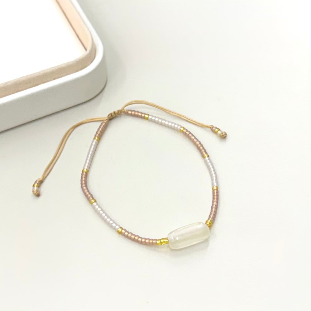 PULSERA NUDE | ACRILICO BLANCO | LUNAM