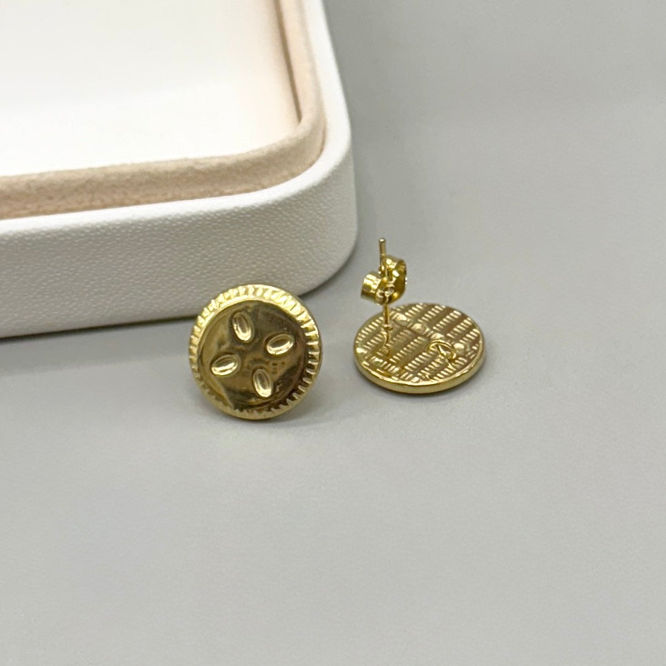 BASE DE ARO | DISEÑO DE BOTON| ACERO | 15MM
