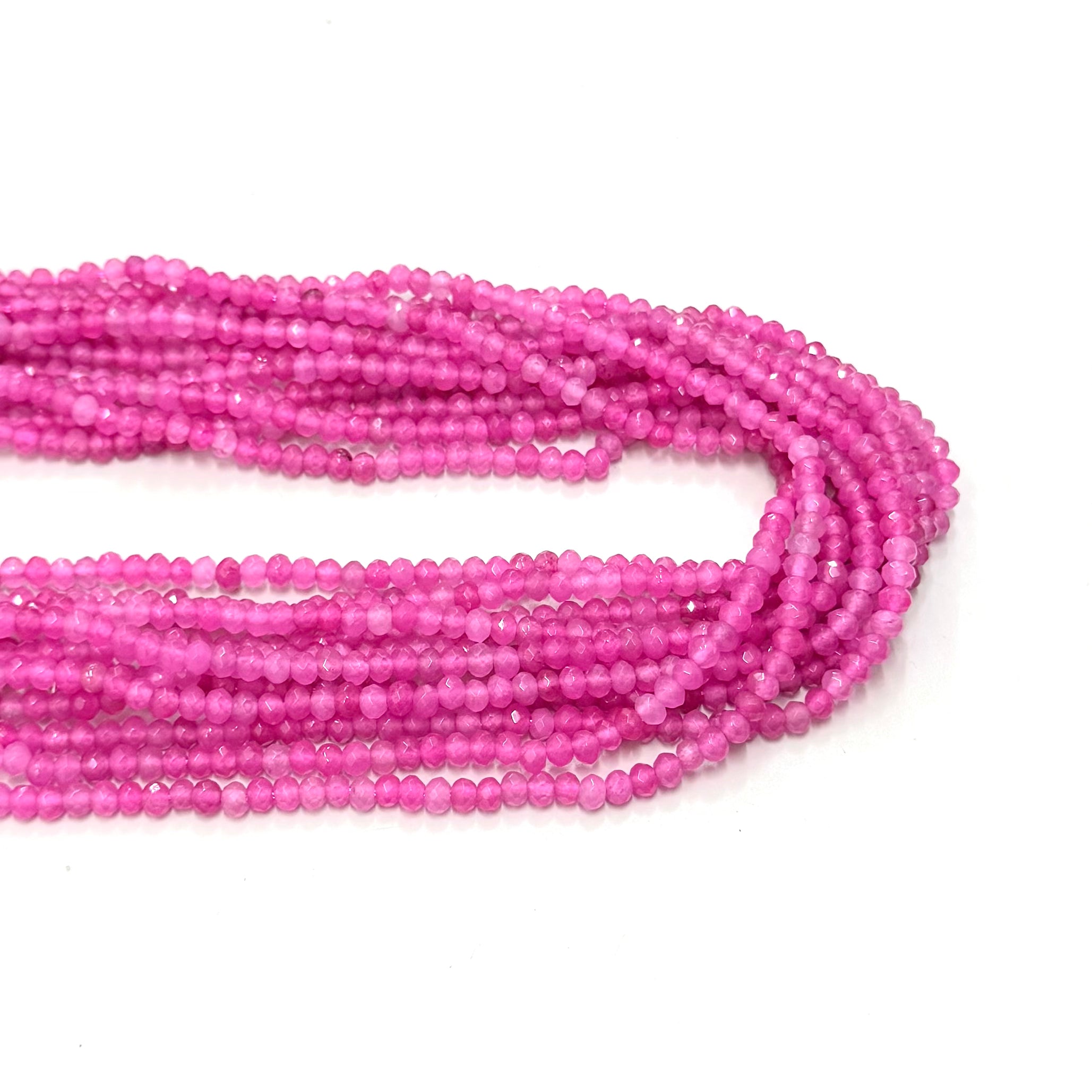 AGATA FACETADA RONDELL 4MM | FUCSIA