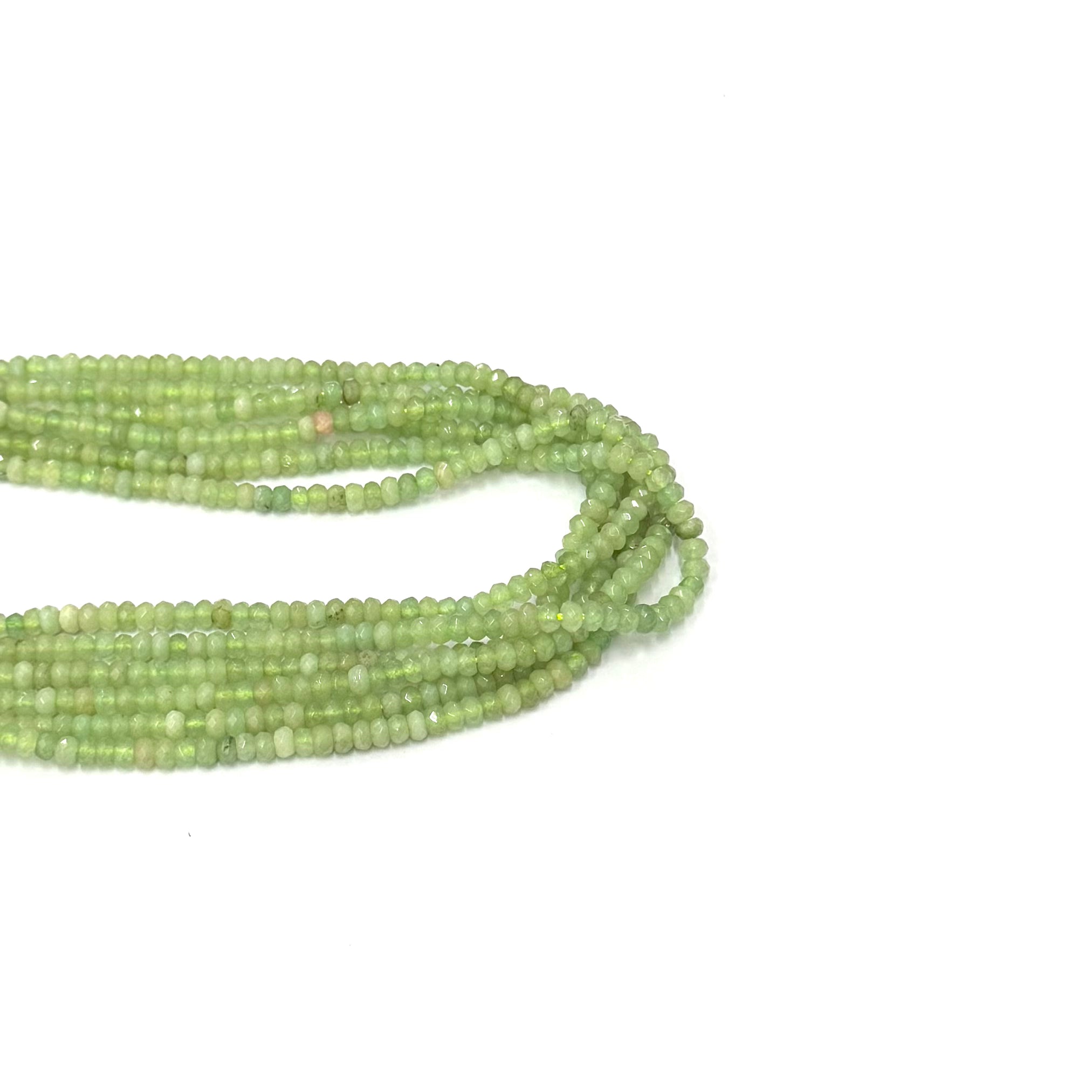 AGATA FACETADA RONDELL | 4MM | VERDE JADE CLARO MATIZADO