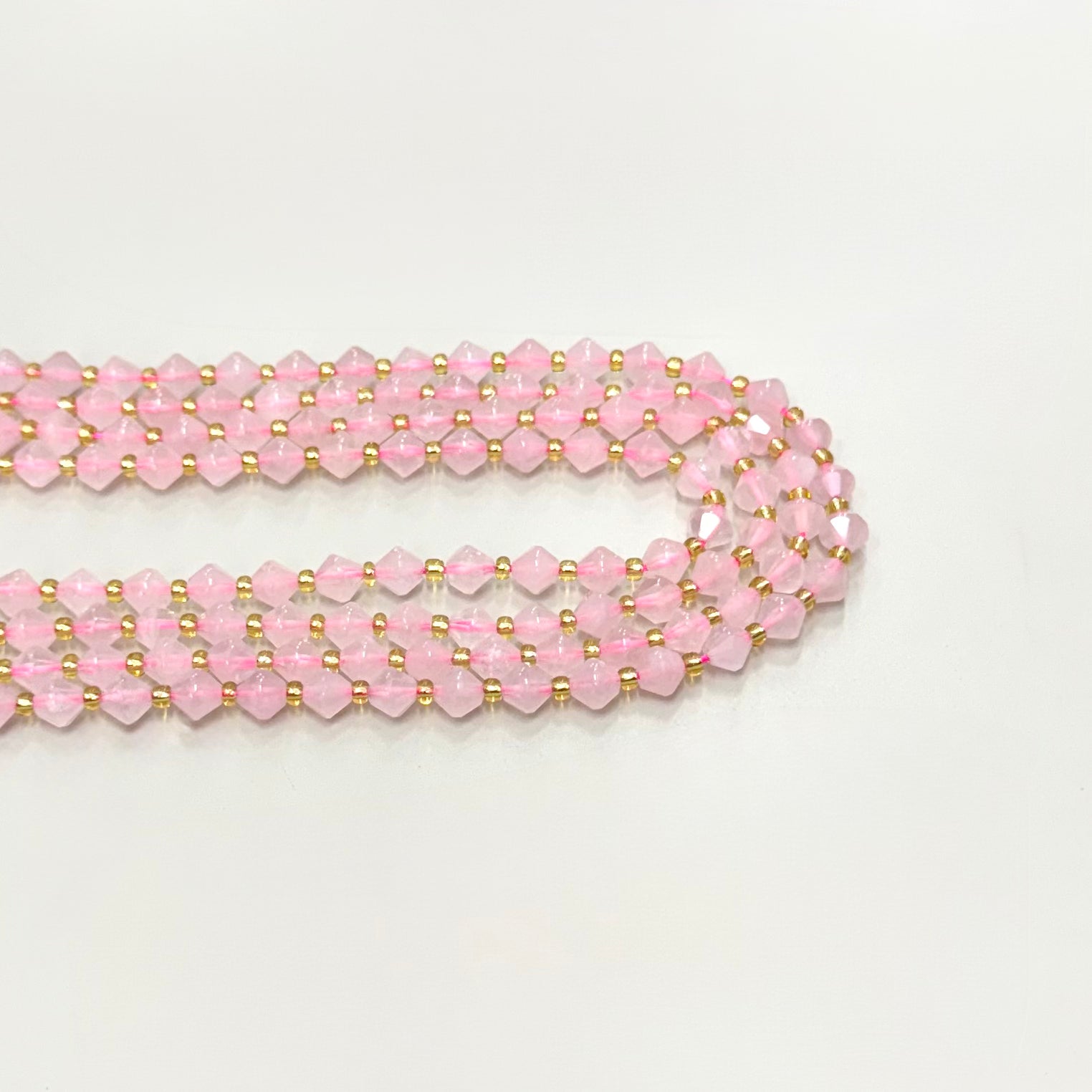 PIEDRA ROMBO FACETADA | CUARZO ROSADO