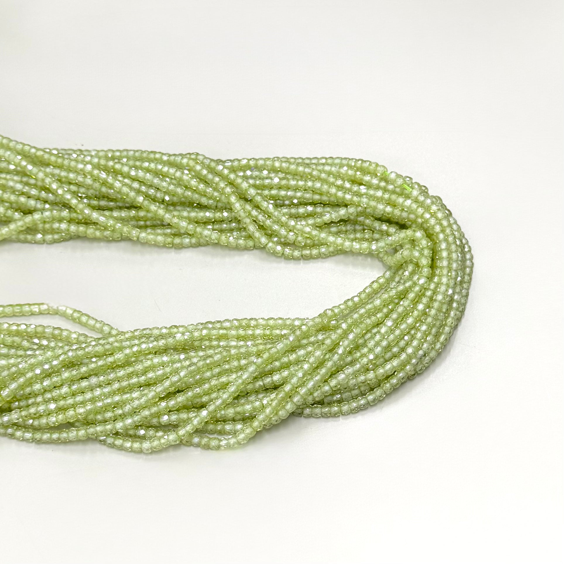 PIEDRAS NATURALES | MINI | CIRCONITA RONDELL | VERDE CLARO  | 3X2MM