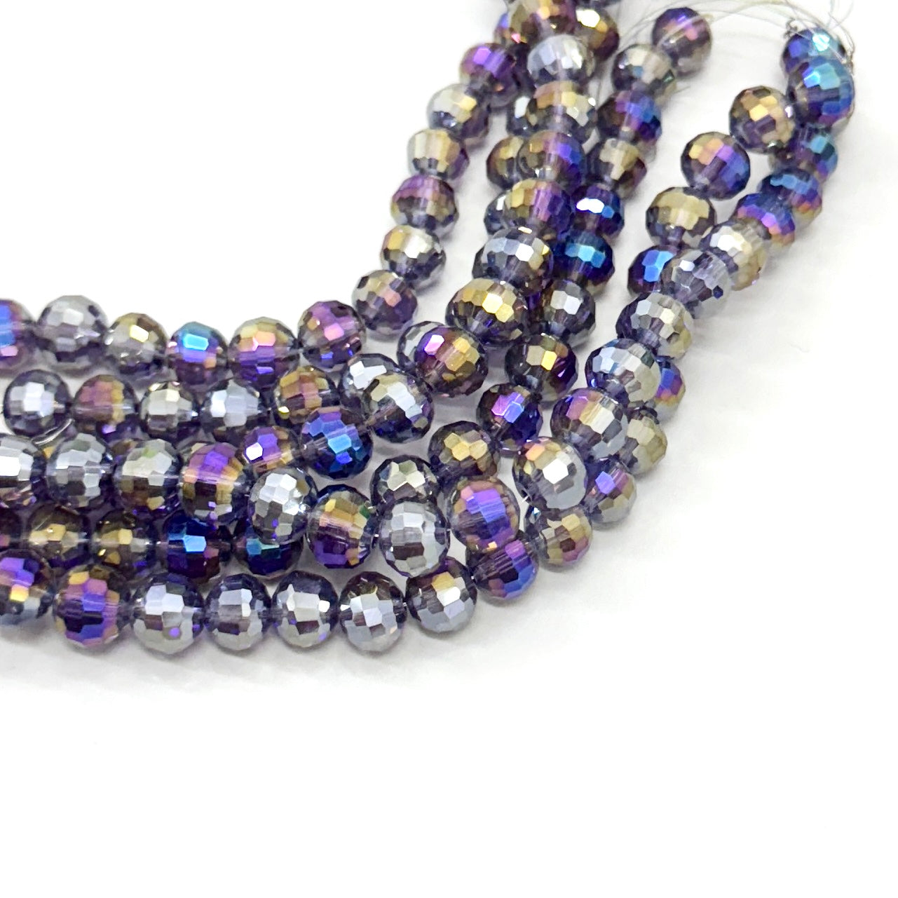 CRISTAL REDONDO | 8MM | MORADO TRASLUCIDO TORNASOL