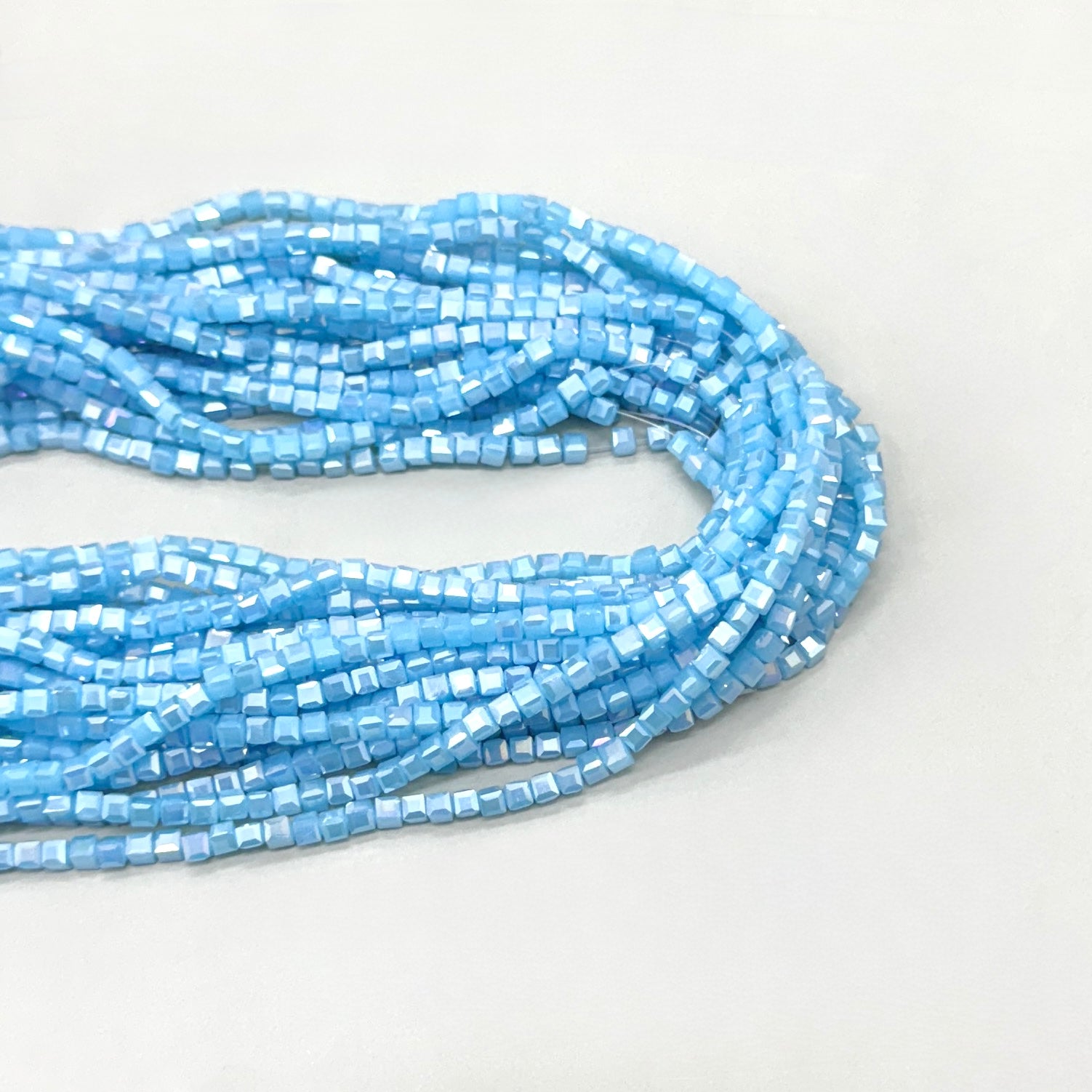 CRISTAL CUADRADO | 3MM | CELESTE TORNASOL