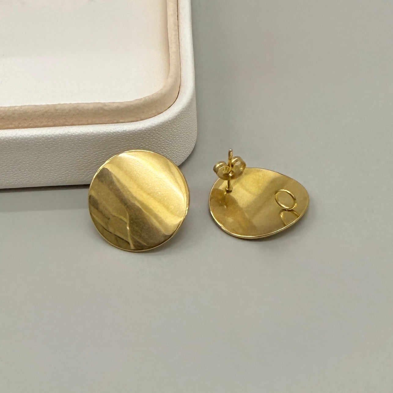 BASE DE ARO | CIRCULO  LISO | BAÑO DE ORO 18K | 20MM