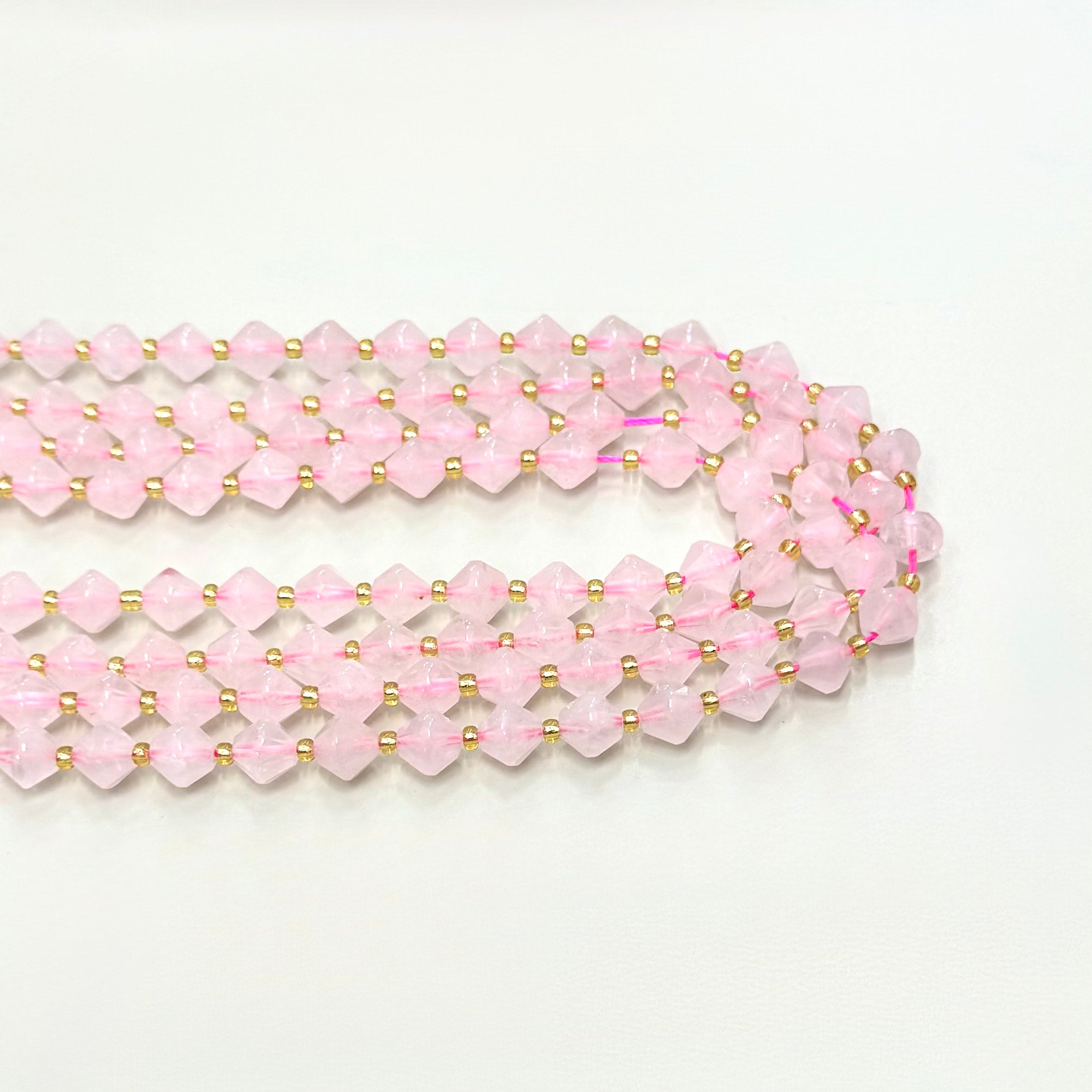 PIEDRA ROMBO FACETADA | CUARZO ROSADO