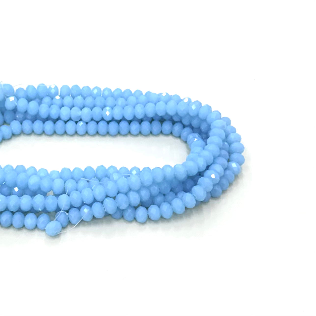 Cristal chato | 8 mm | Matte Celeste Opalescente