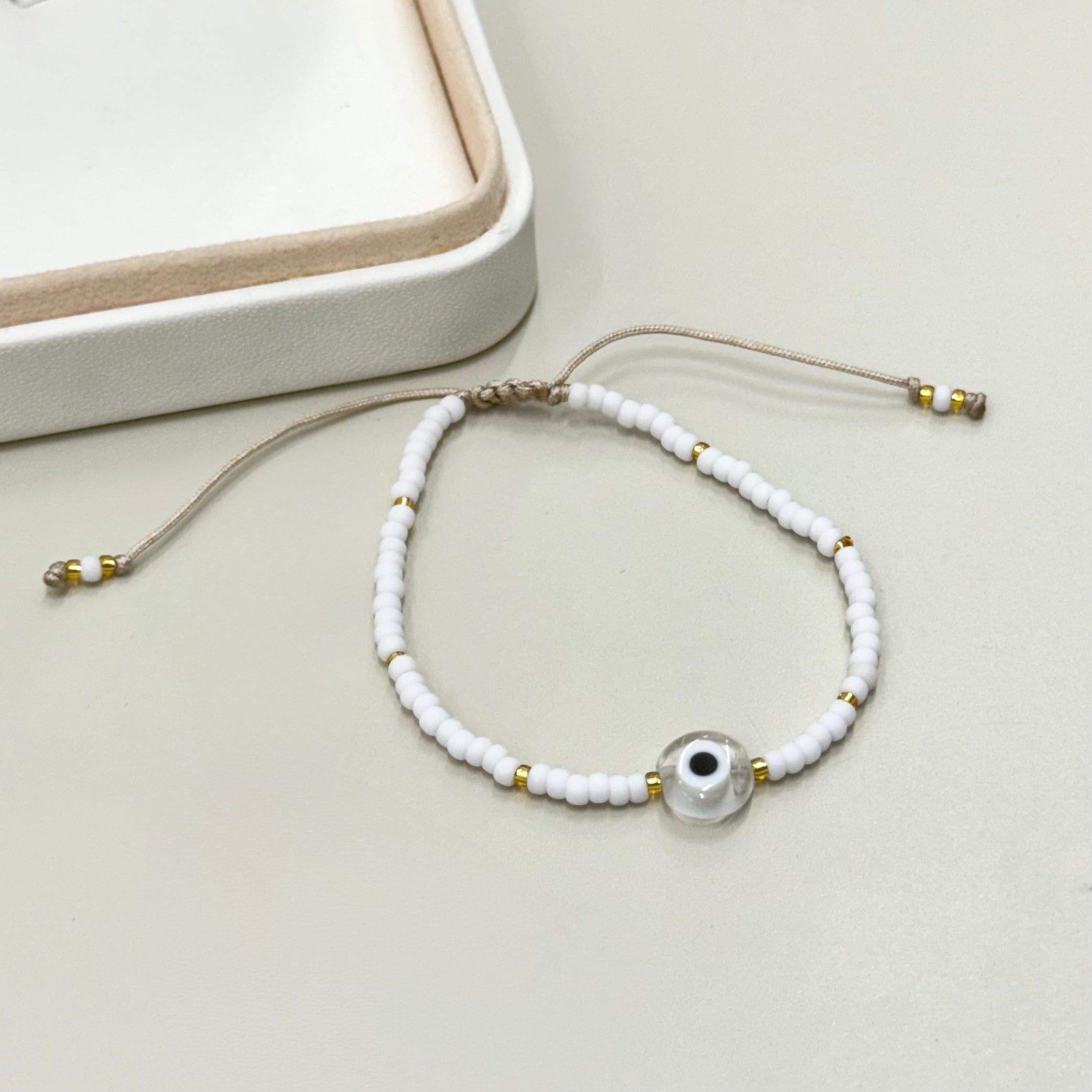 PULSERA BLANCA | OJITO  | LUNAM