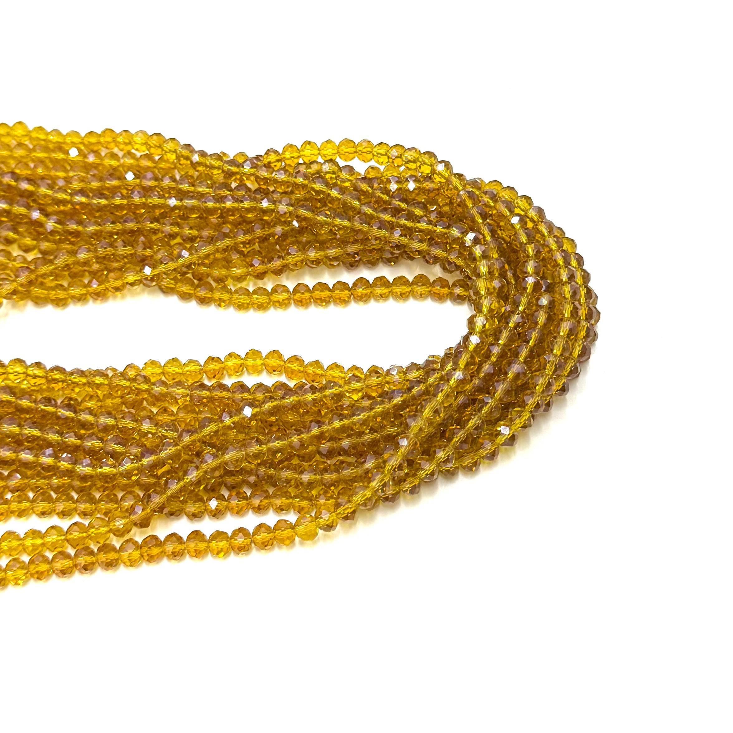 Cristal chato | 6 mm | Tornasol traslucido miel