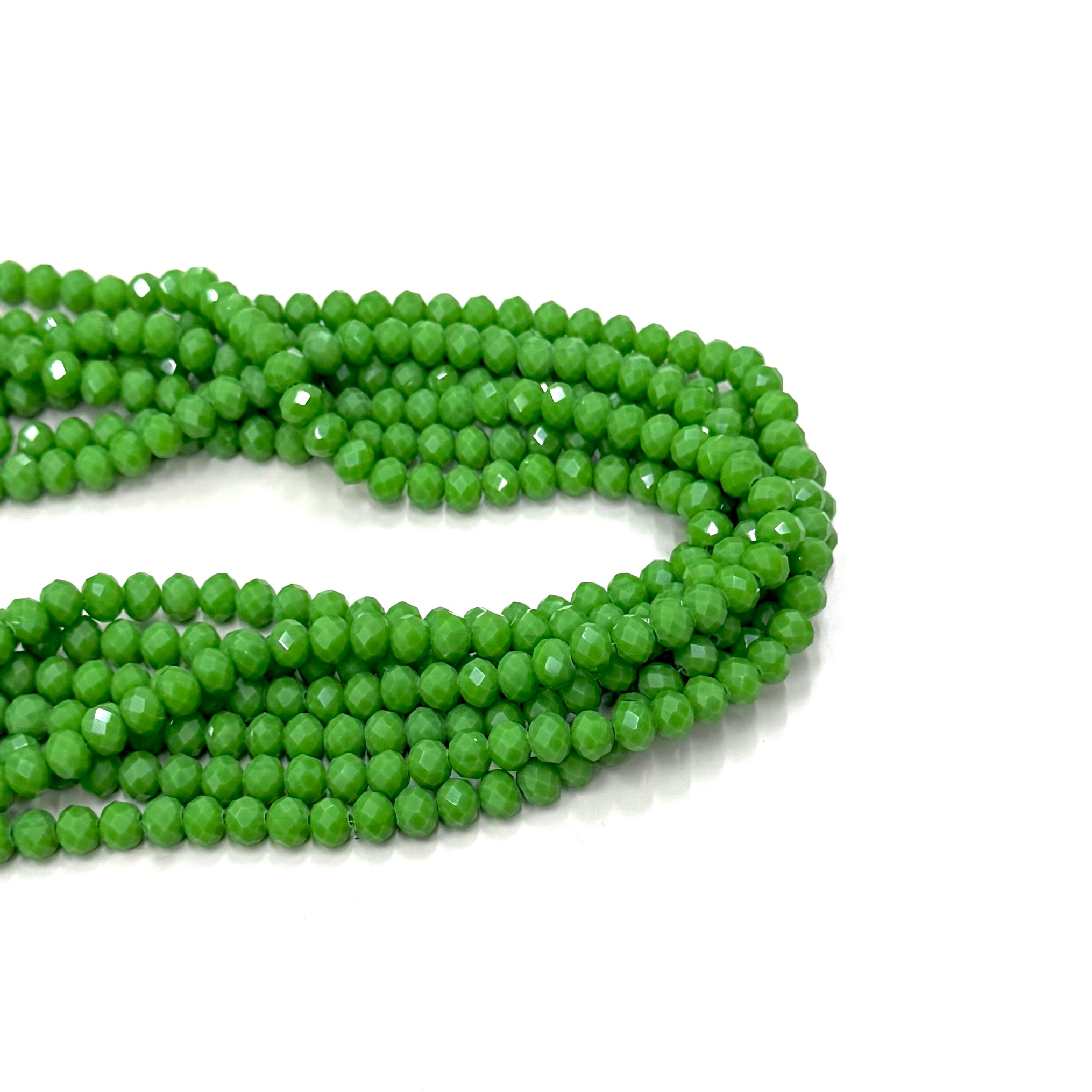 Cristal chato | 8 mm | Matte Verde Opalescente