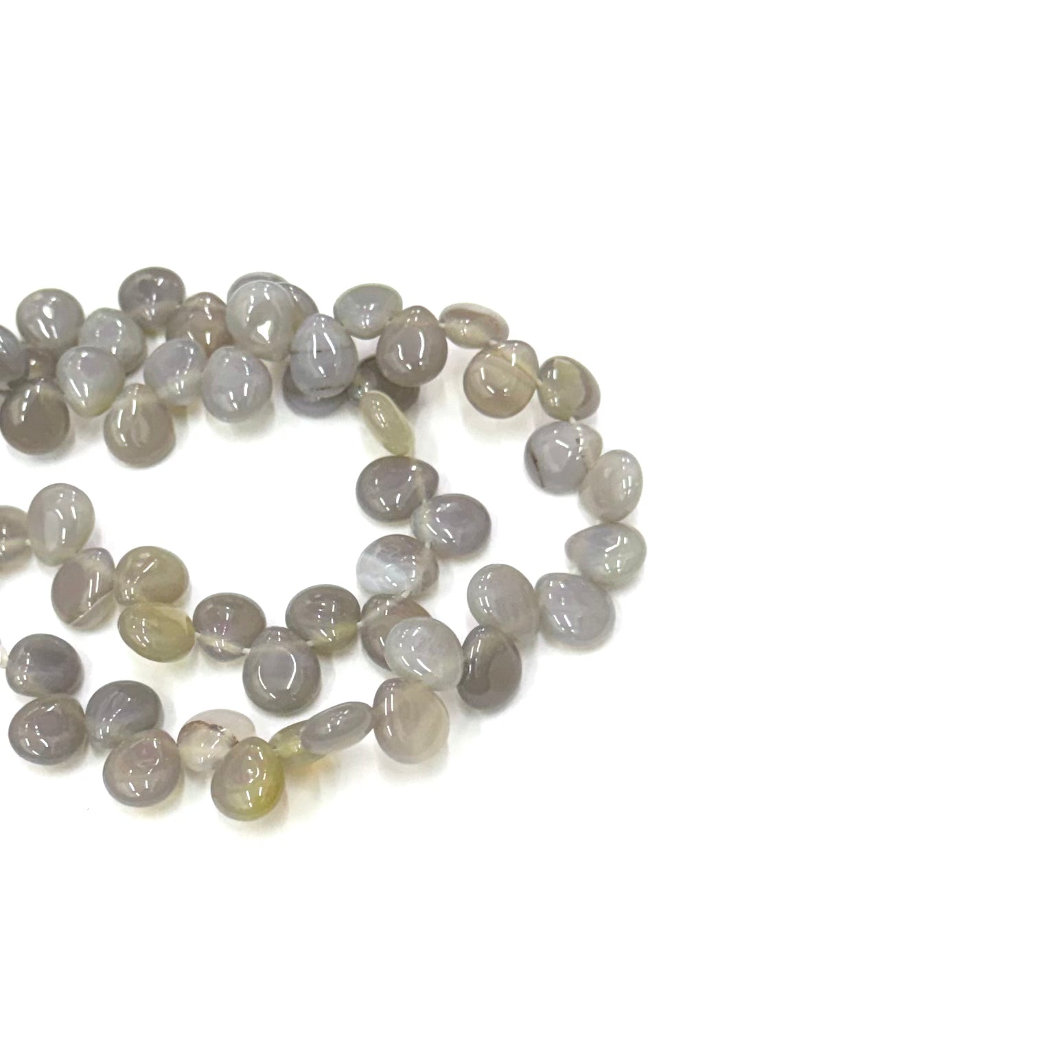 GOTA LISA | 10MM X 12MM | AGATA GRIS