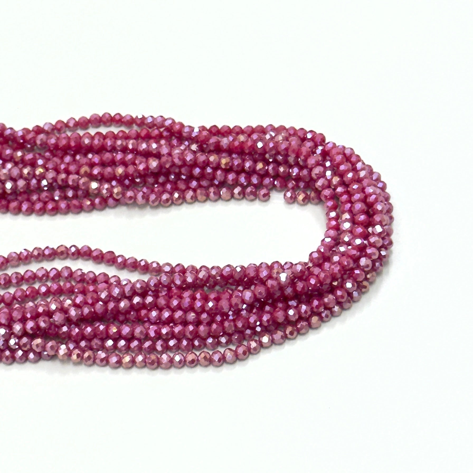 Cristal Chato | 4mm | Matte Satin Rojo