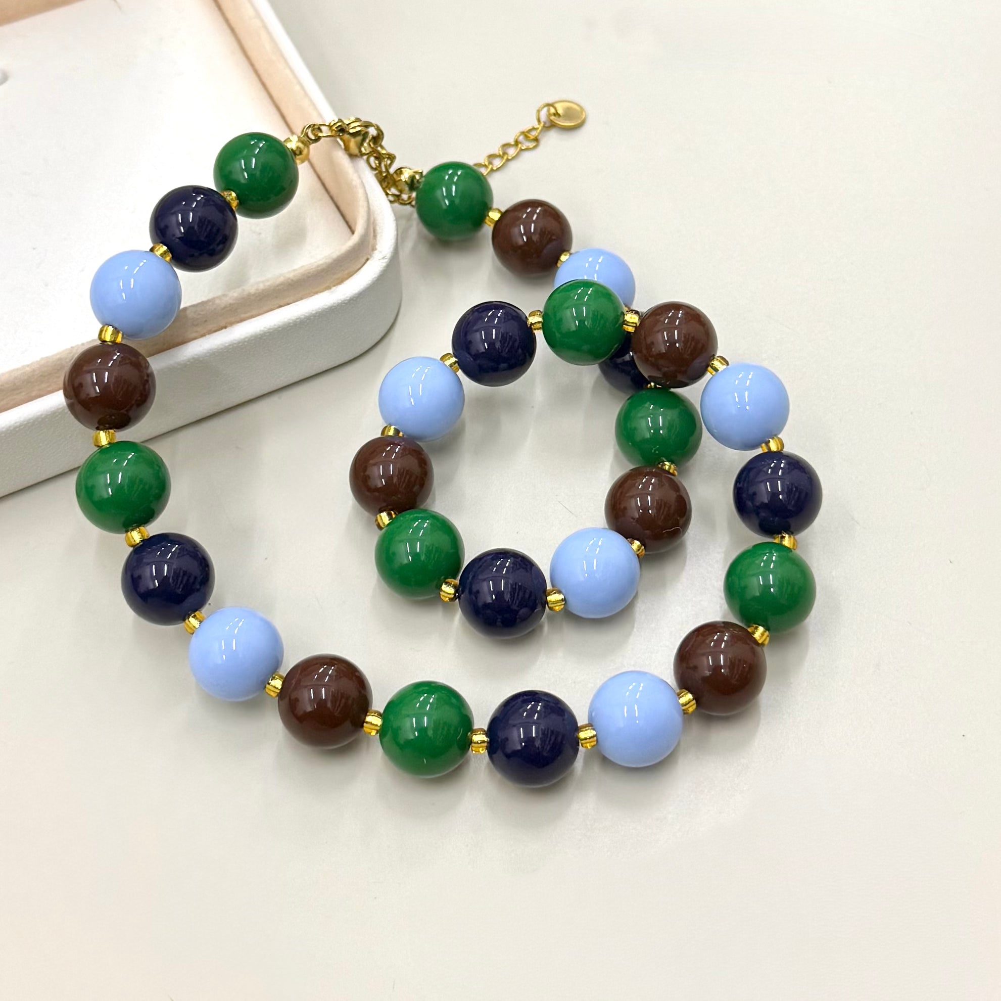COLLAR MAXI | MIX VERDE CAFE AZUL | LUNAM