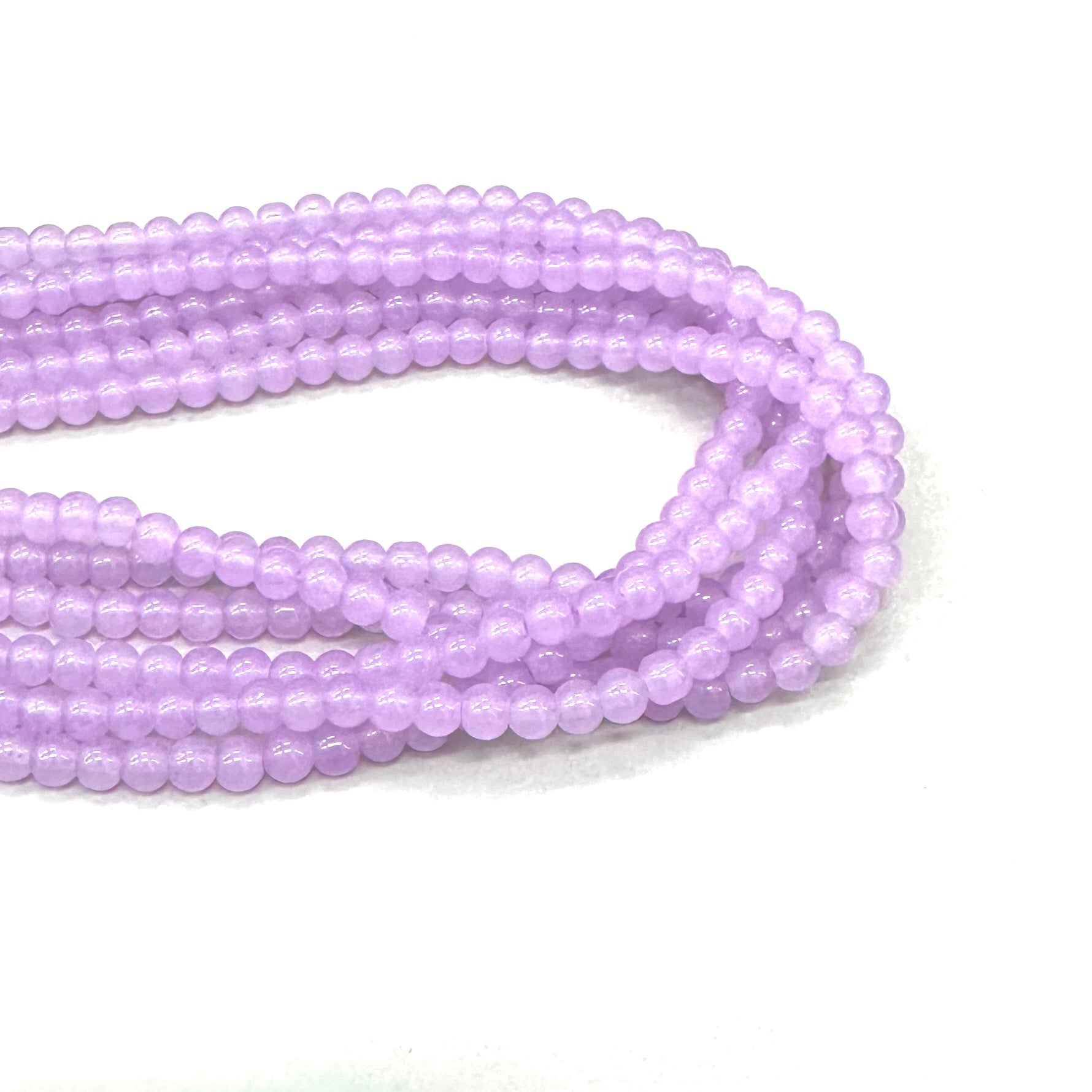 PERLA DE VIDRIO | 6MM | LILA TRASLÚCIDO