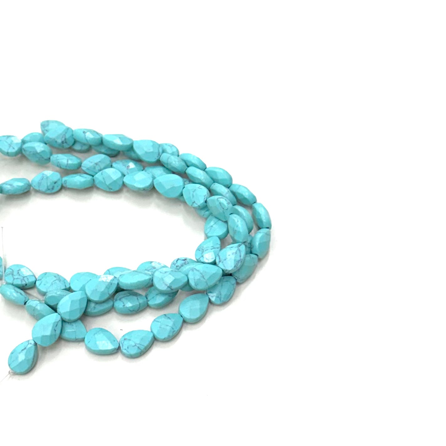 PIEDRAS | GOTA FACETADA PLANA| 8X11MM