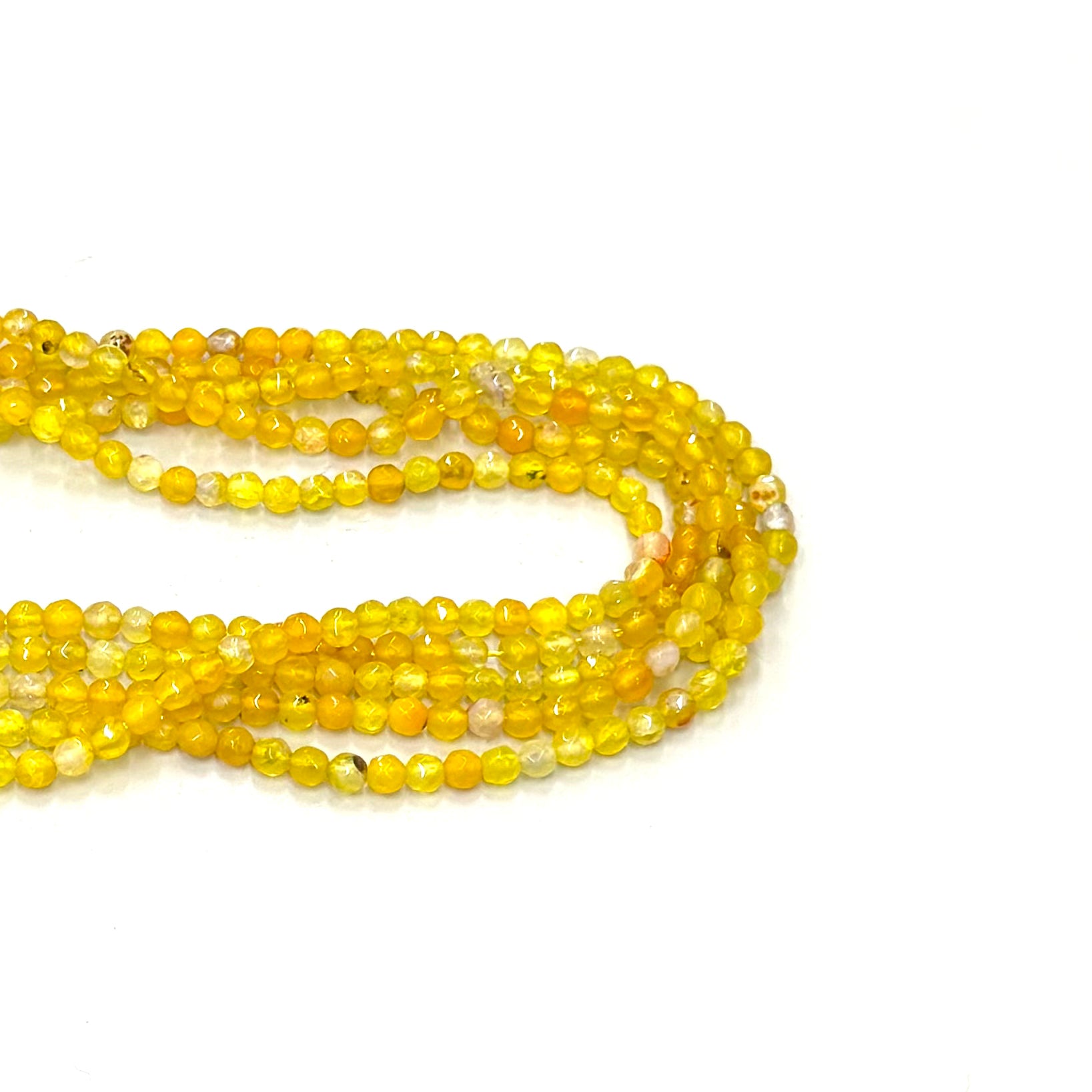 AGATA FACETADA | 4MM | AMARILLO MATIZADO