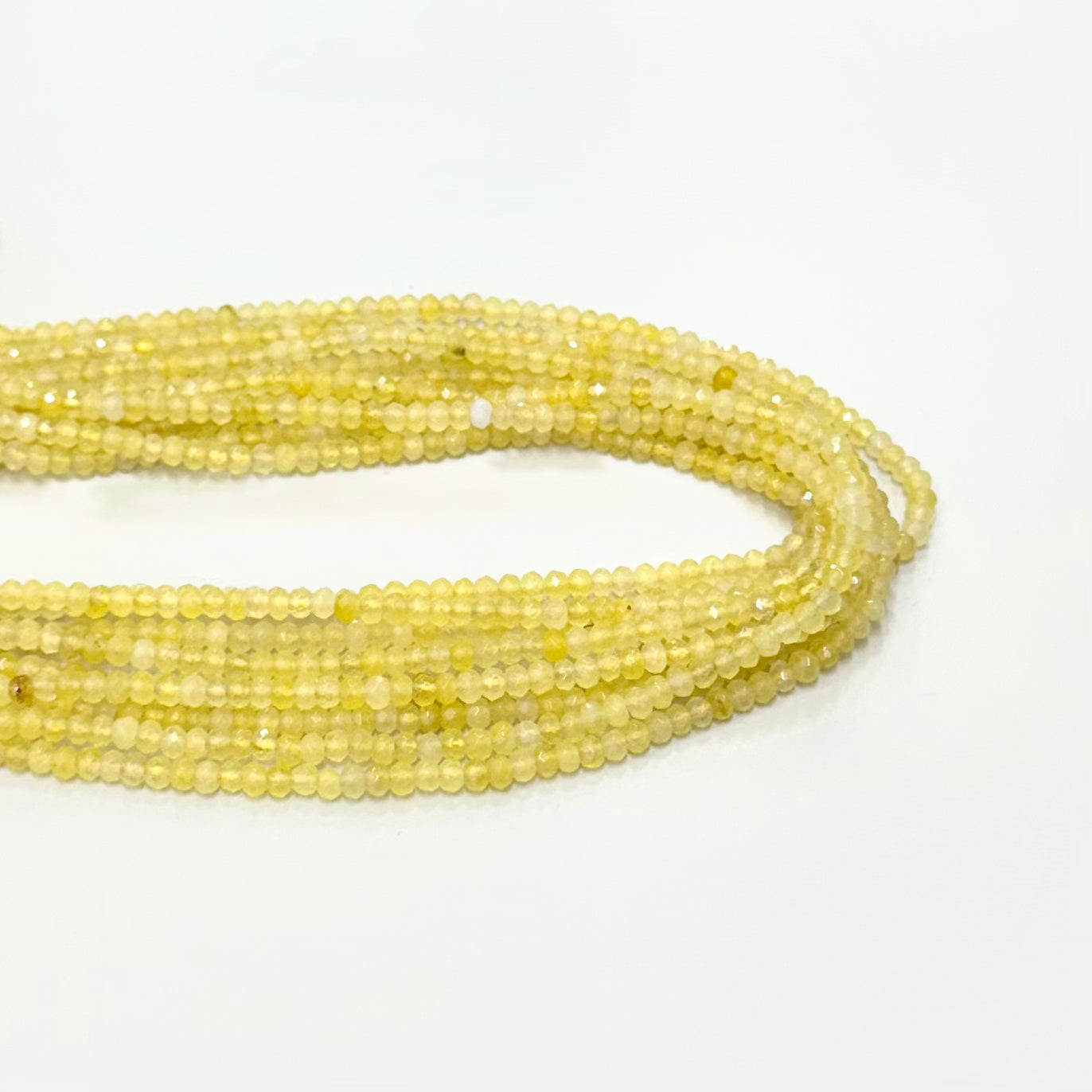 AGATA FACETADA RONDELL 4MM | AMARILLO TRASLUCIDO