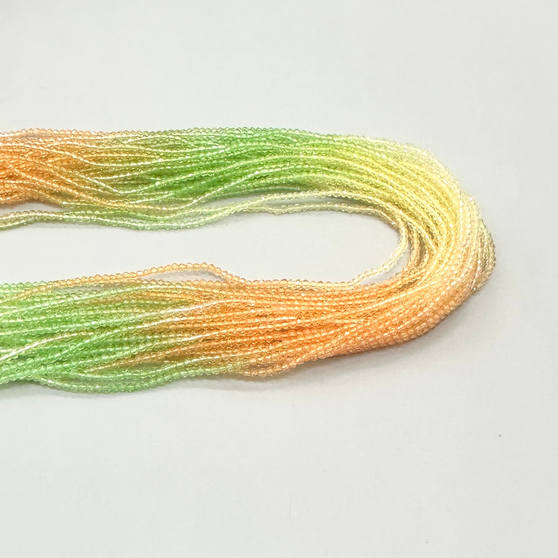 CRISTALES MINERALES FACETADO | DEGRADE NARANJA VERDE AMARILLO