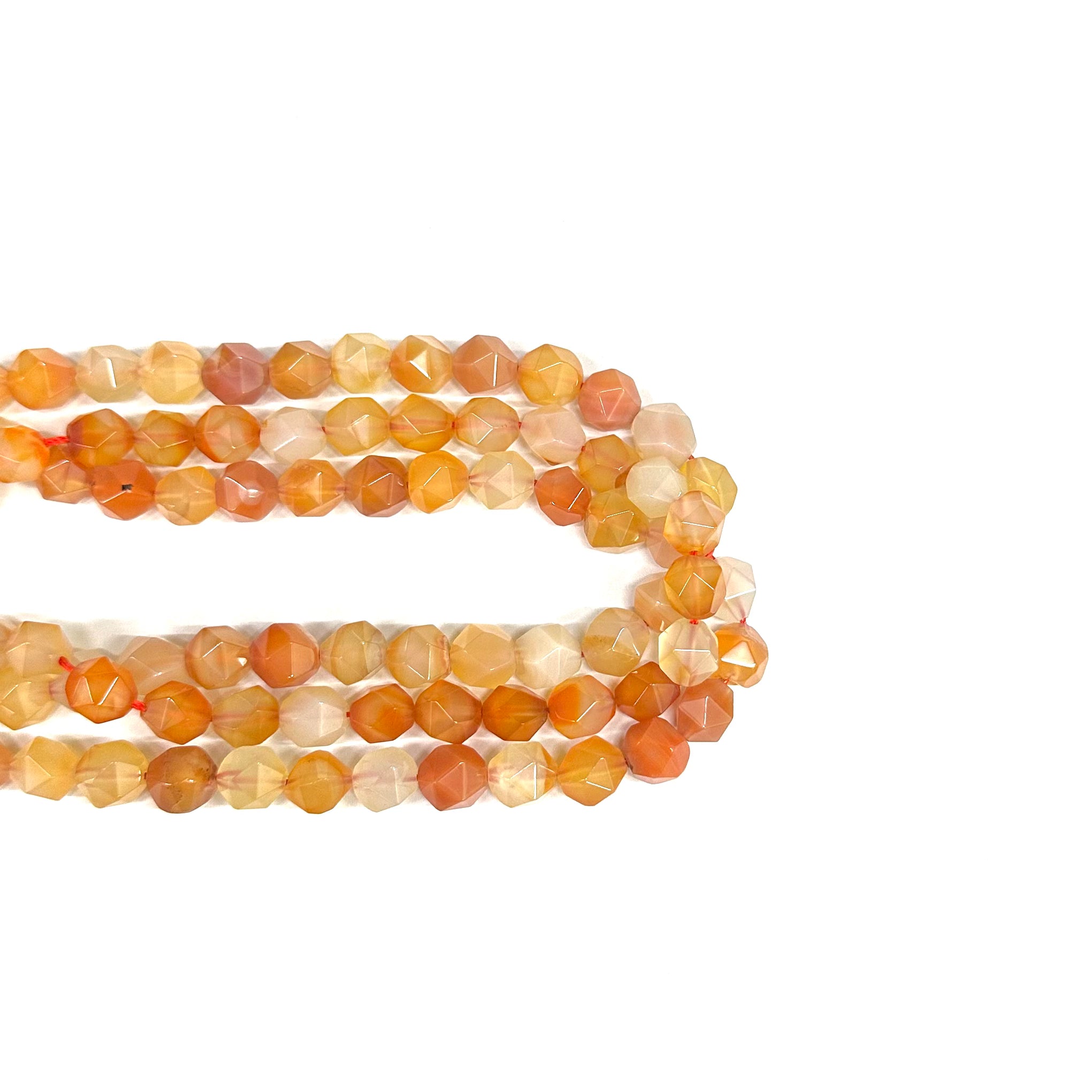PIEDRA HEXAGONAL  | AGATA MIX NARANJA