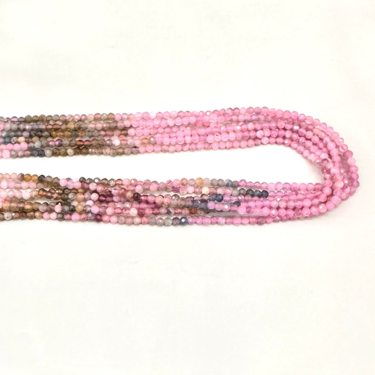 MIX TURMALINA SANDIA Y CUARZO ROSADO | MICROFACETADA | 2.3MM