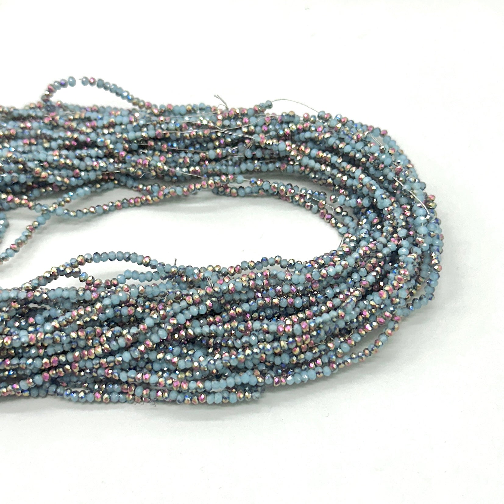 CRISTAL CHATO | 2.6MM | BI COLOR AZUL PETROLEO CLARO RAINBOW