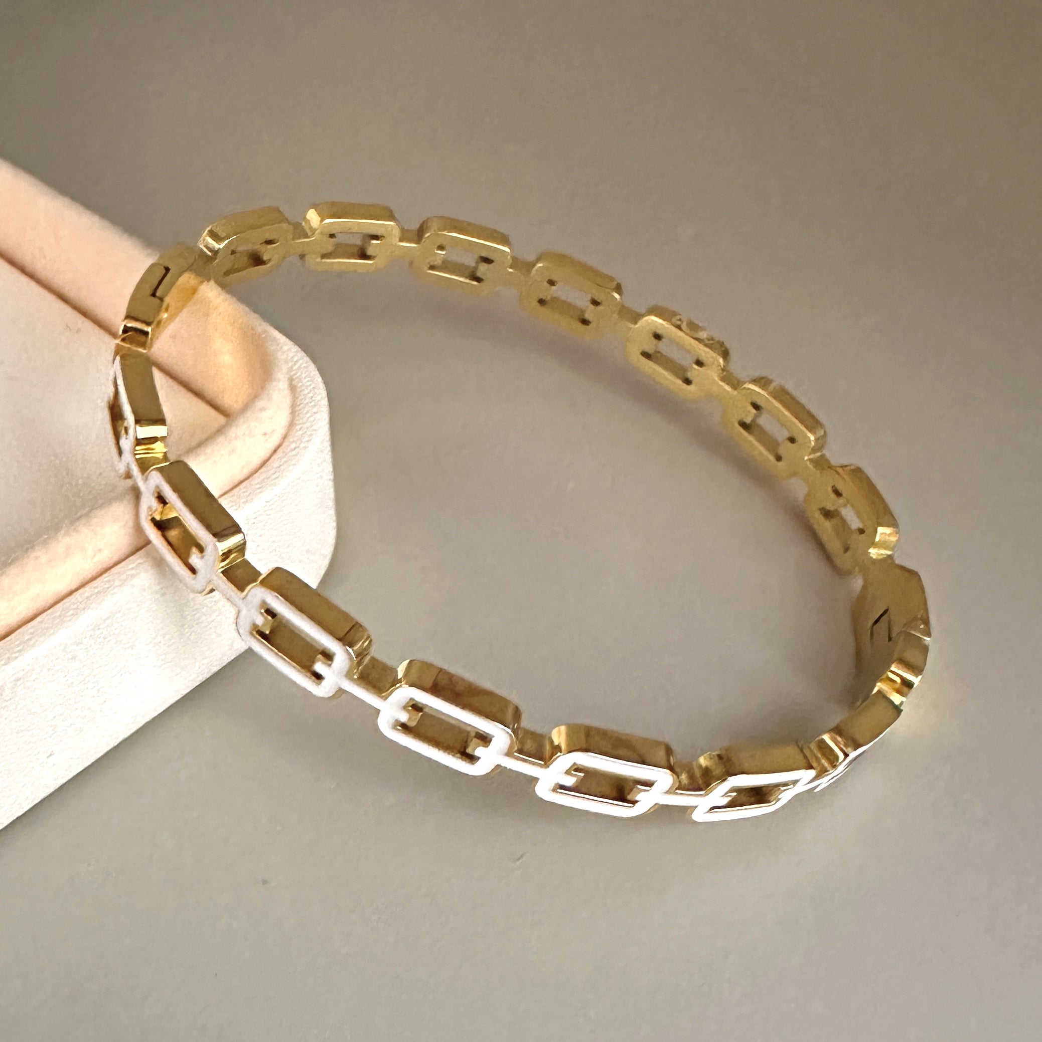 PULSERA RIGIDA | ESLABON BLANCO