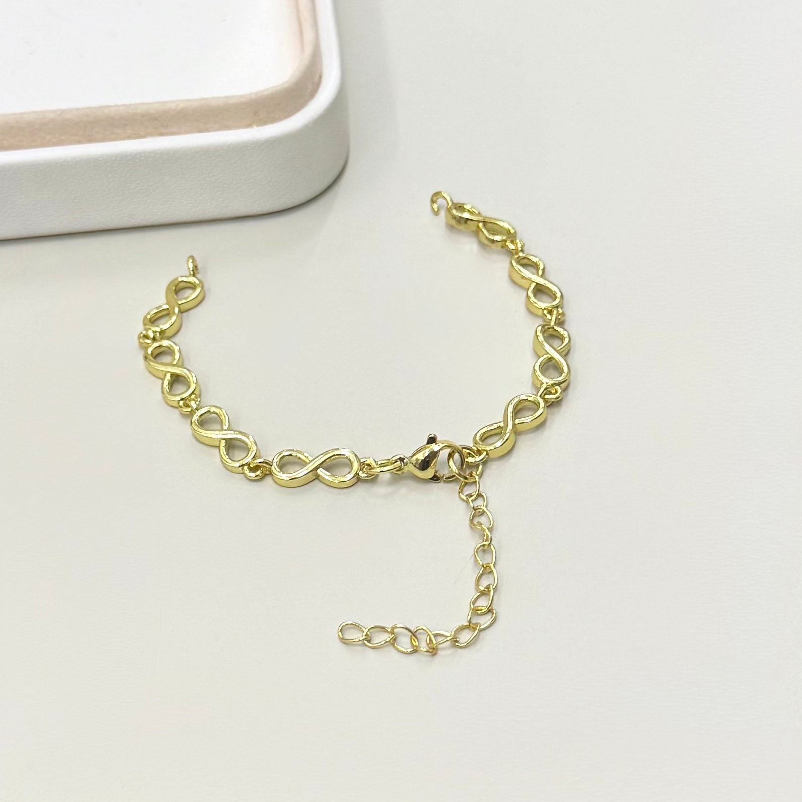 BASE PARA PULSERA | INFINITOS BAÑO DE ORO 14K