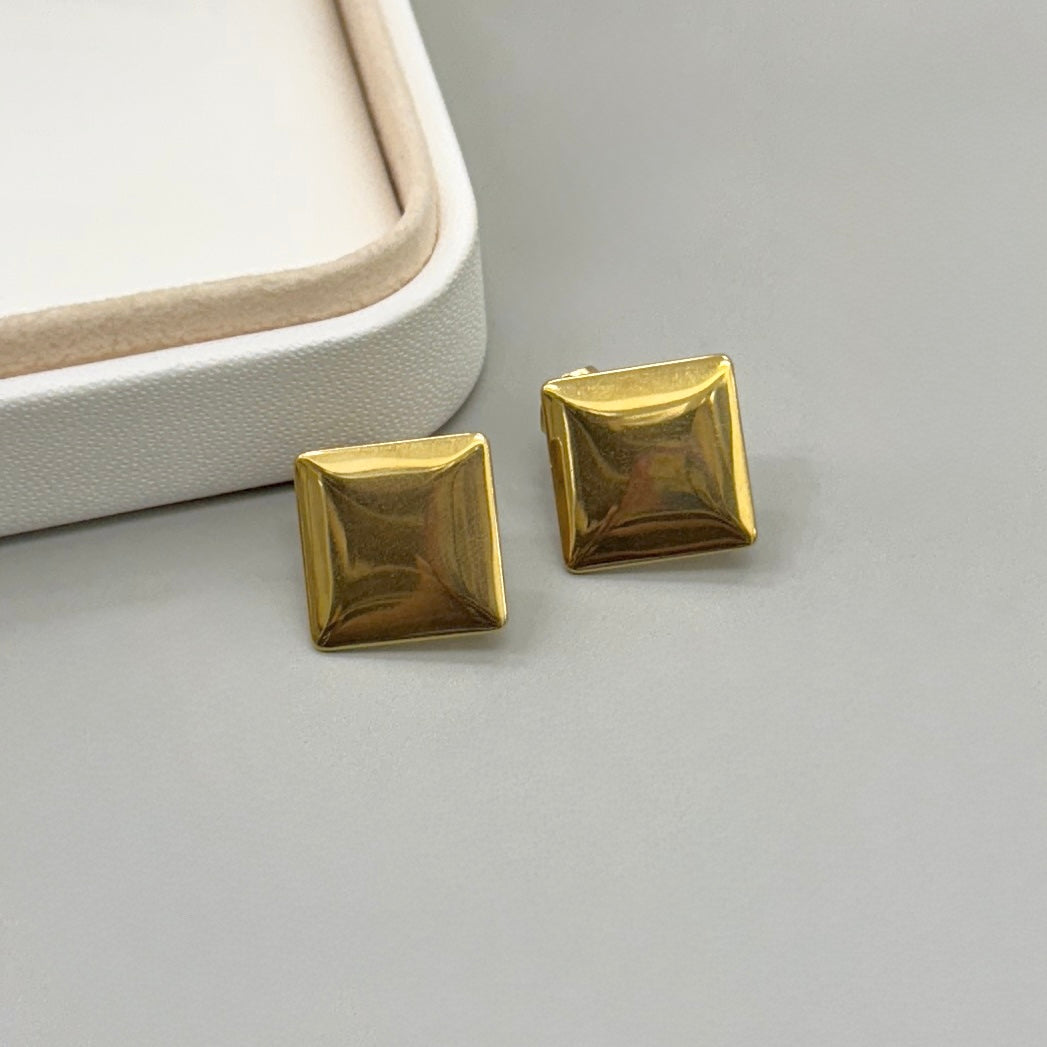 BASE DE ARO | CUADRADO DISEÑO | BAÑO DE ORO 18K | 20MM