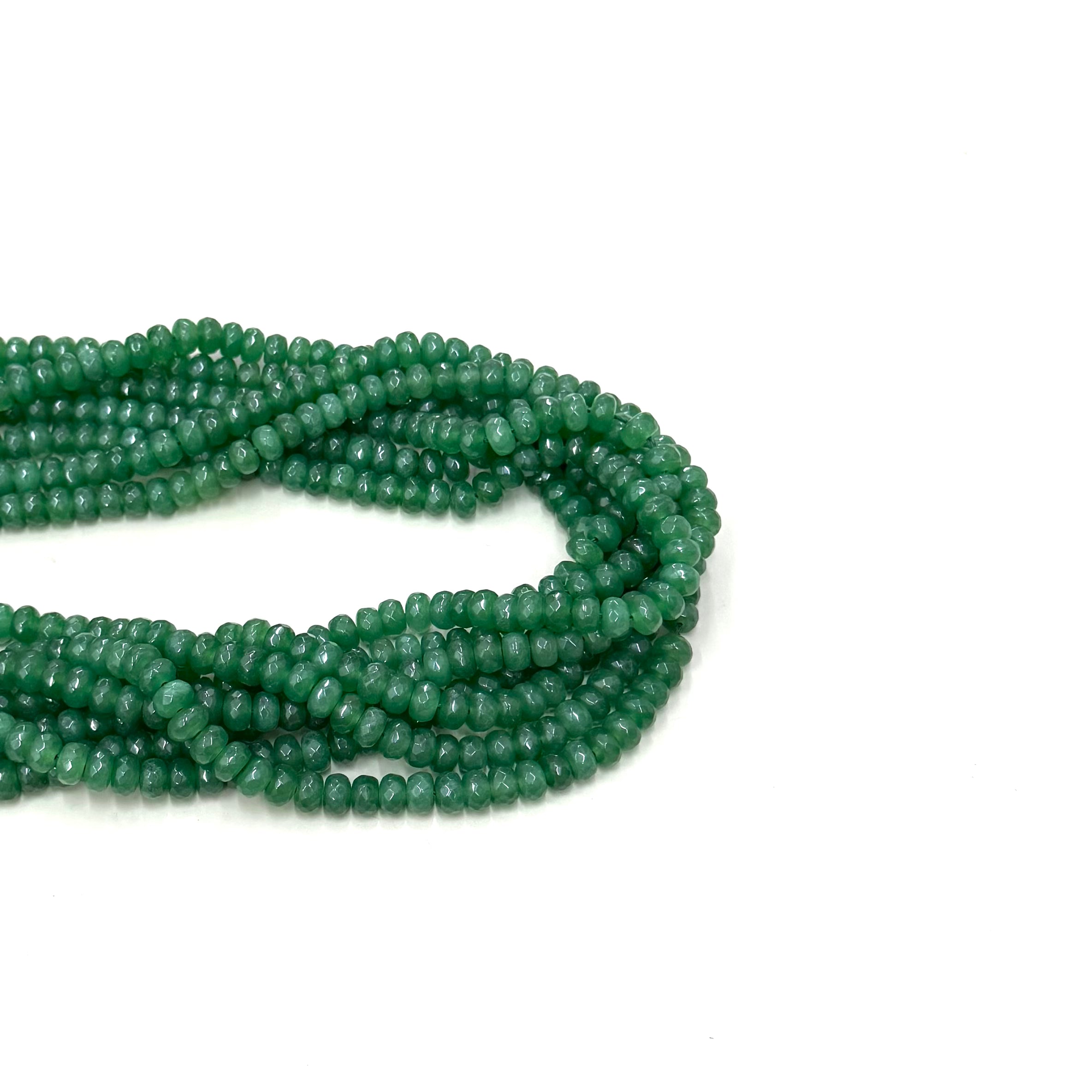 AGATA FACETADA RONDELL | 8MM | VERDE JADE