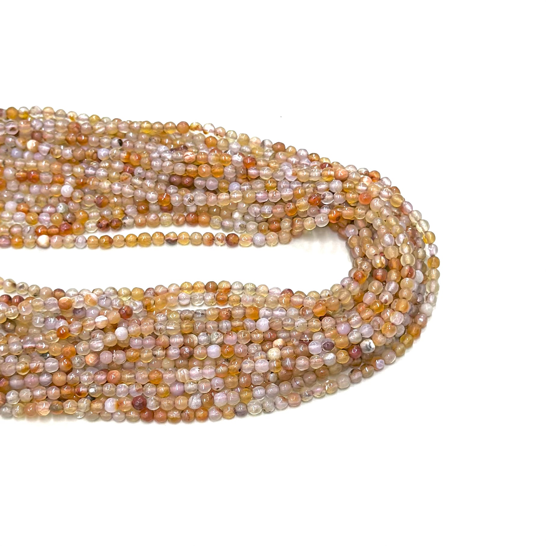 Agata Facetada | Mix gris y naranja matizado