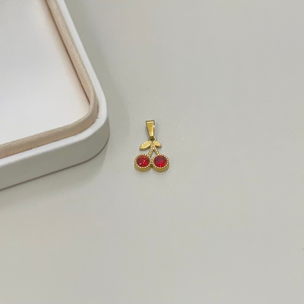 COLGANTE CHERRY CIRCON | BAÑO DE ORO