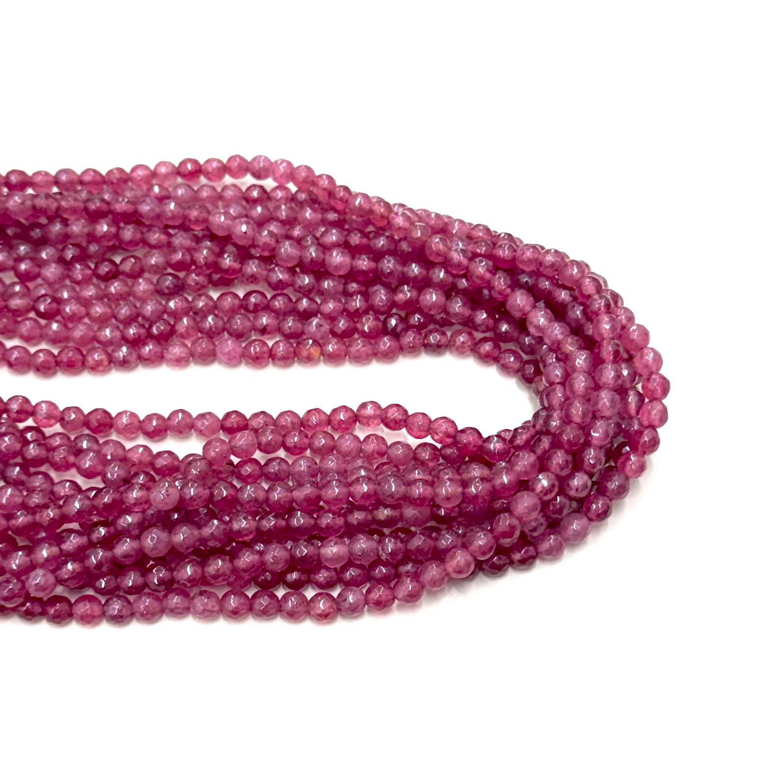 Agata Facetada | 6mm | Burdeo Extra Claro