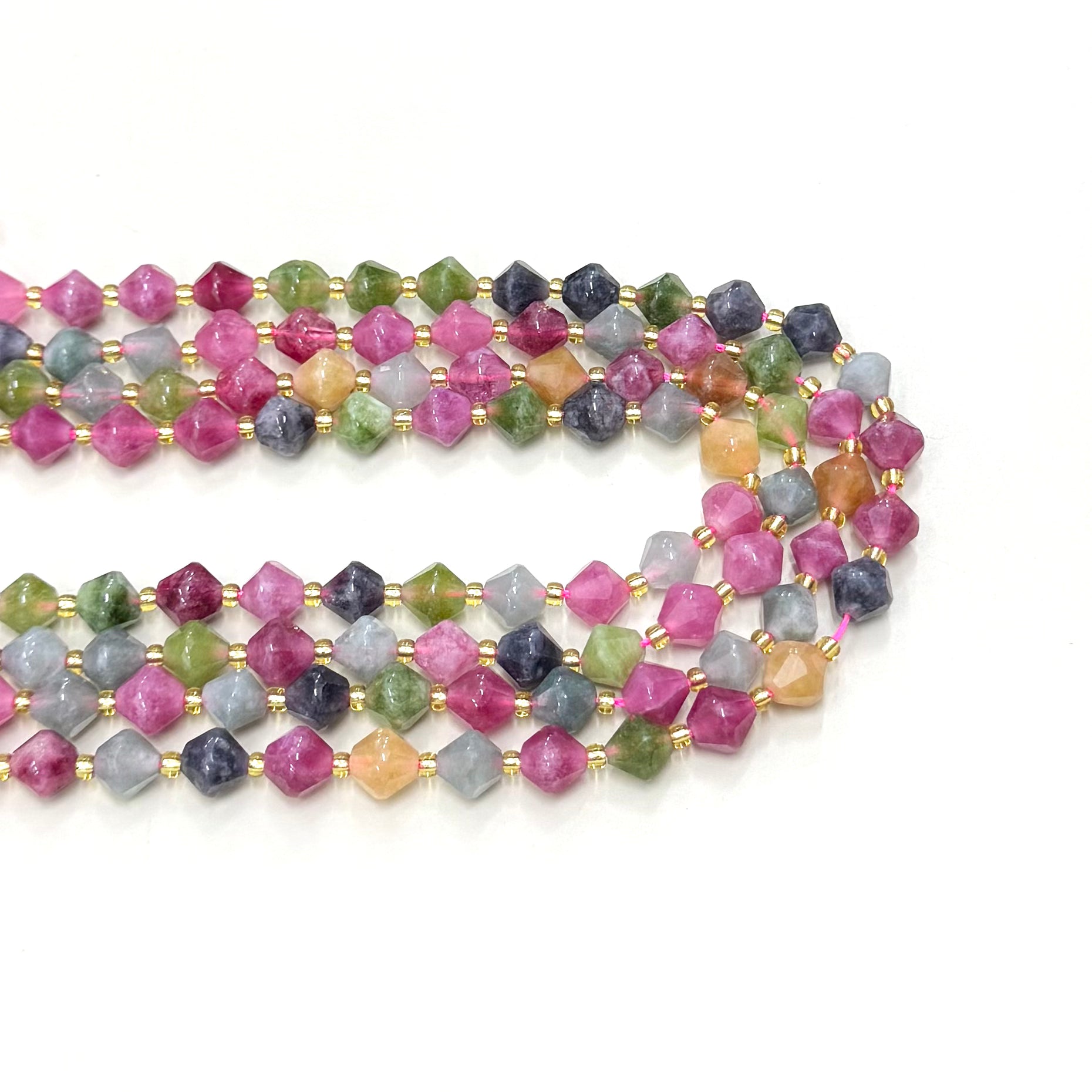 PIEDRA ROMBO FACETADA | JADE TURMALINADO