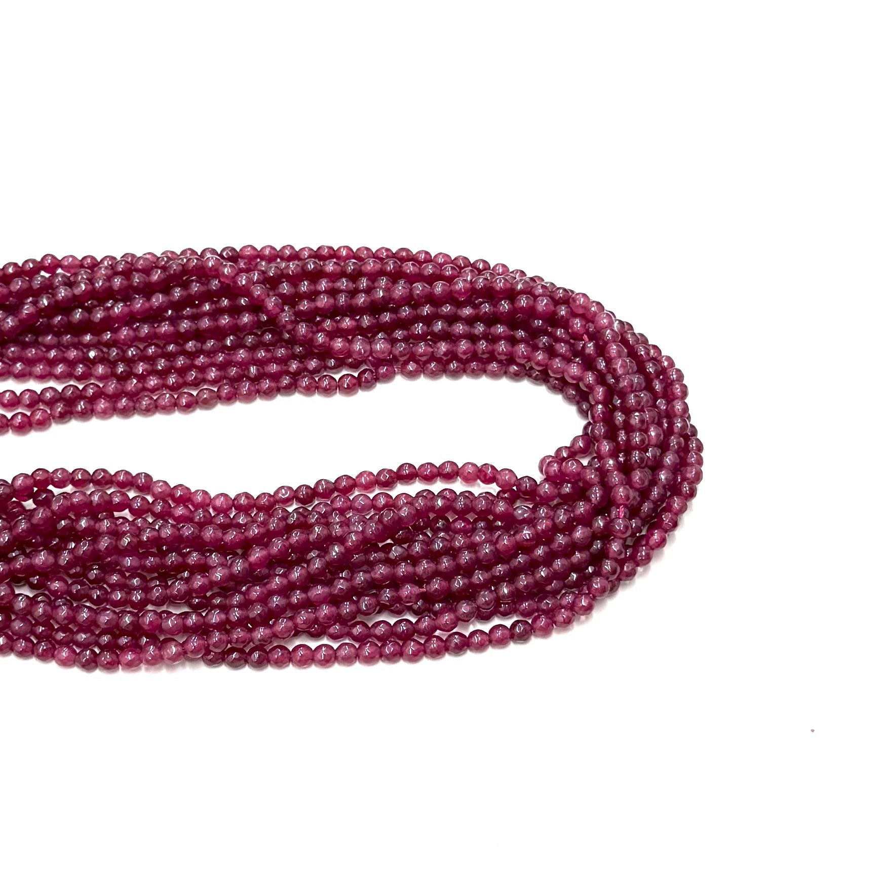 Agata Facetada | 4.5mm | Burdeo medio traslucido