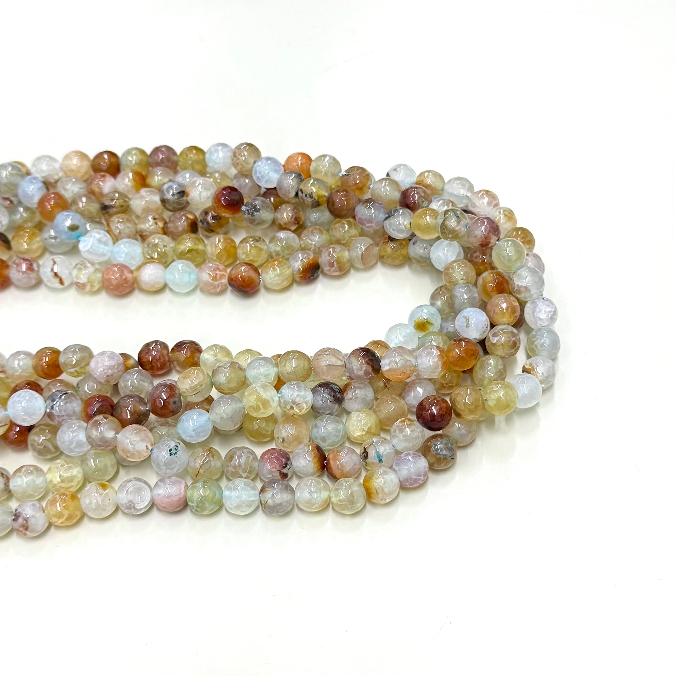 AGATA FACETADA | CAFE NARANJA CELESTE MATIZADO