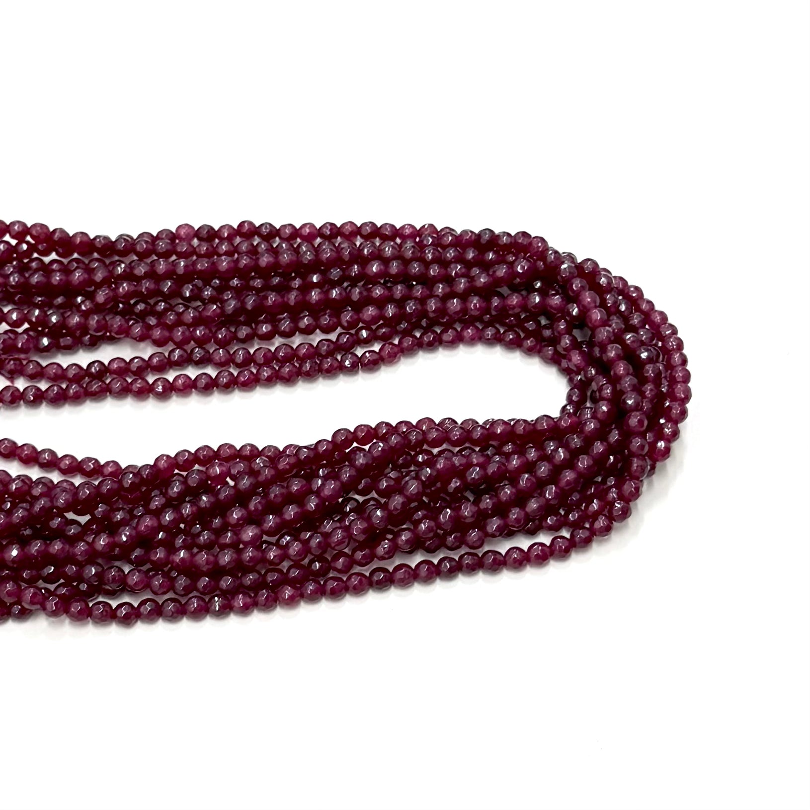 AGATA FACETADA | 4.5MM | BURDEO OSCURO MATIZADO