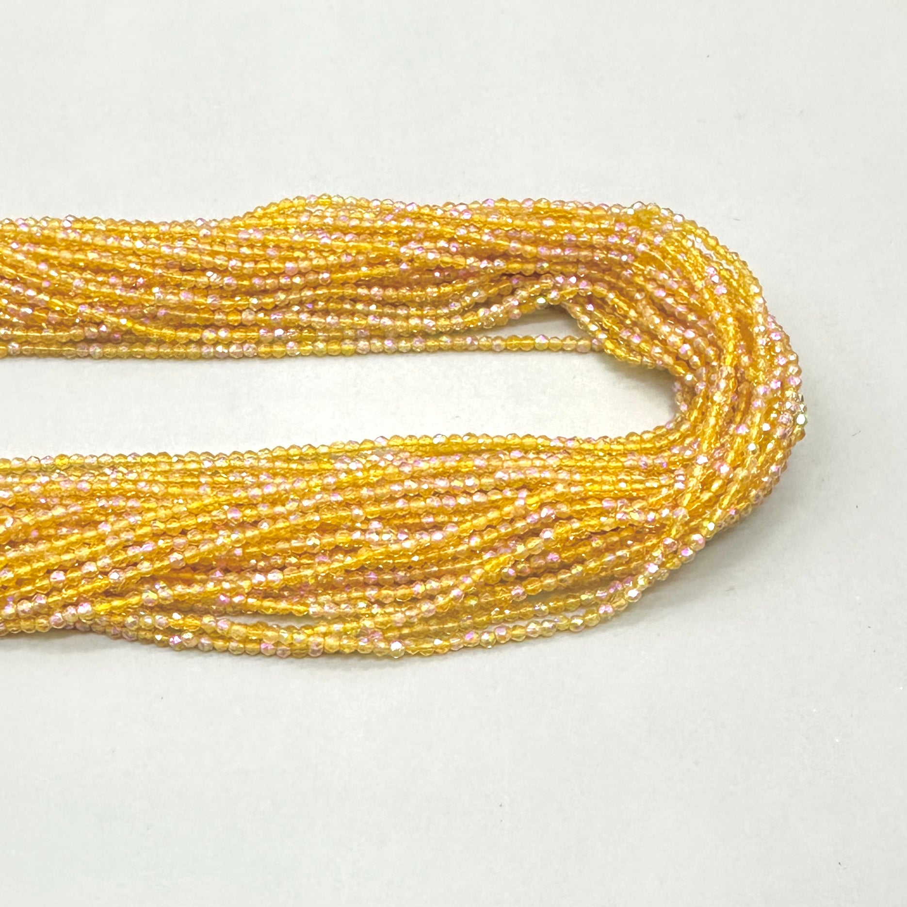 CRISTALES MINERALES FACETADO | AMARILLO MOSTAZA TRASLUCIDO TORNASOL