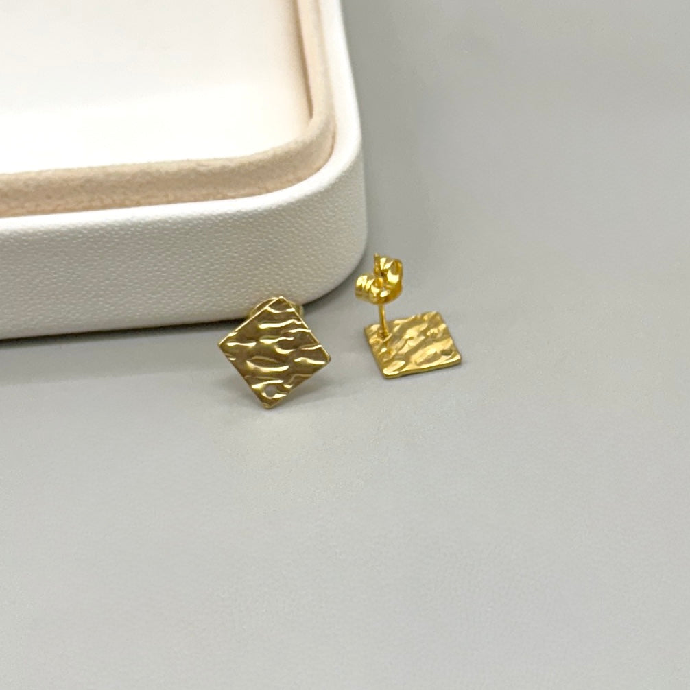 BASE DE ARO | ROMBO CON TEXTURA | ACERO | 9MM