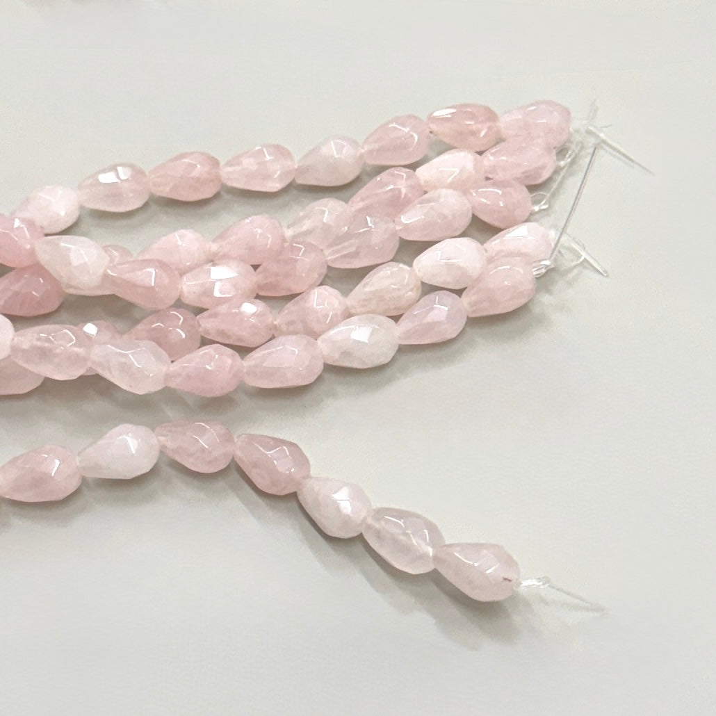 GOTA FACETADA | 12X8MM | CUARZO ROSADO