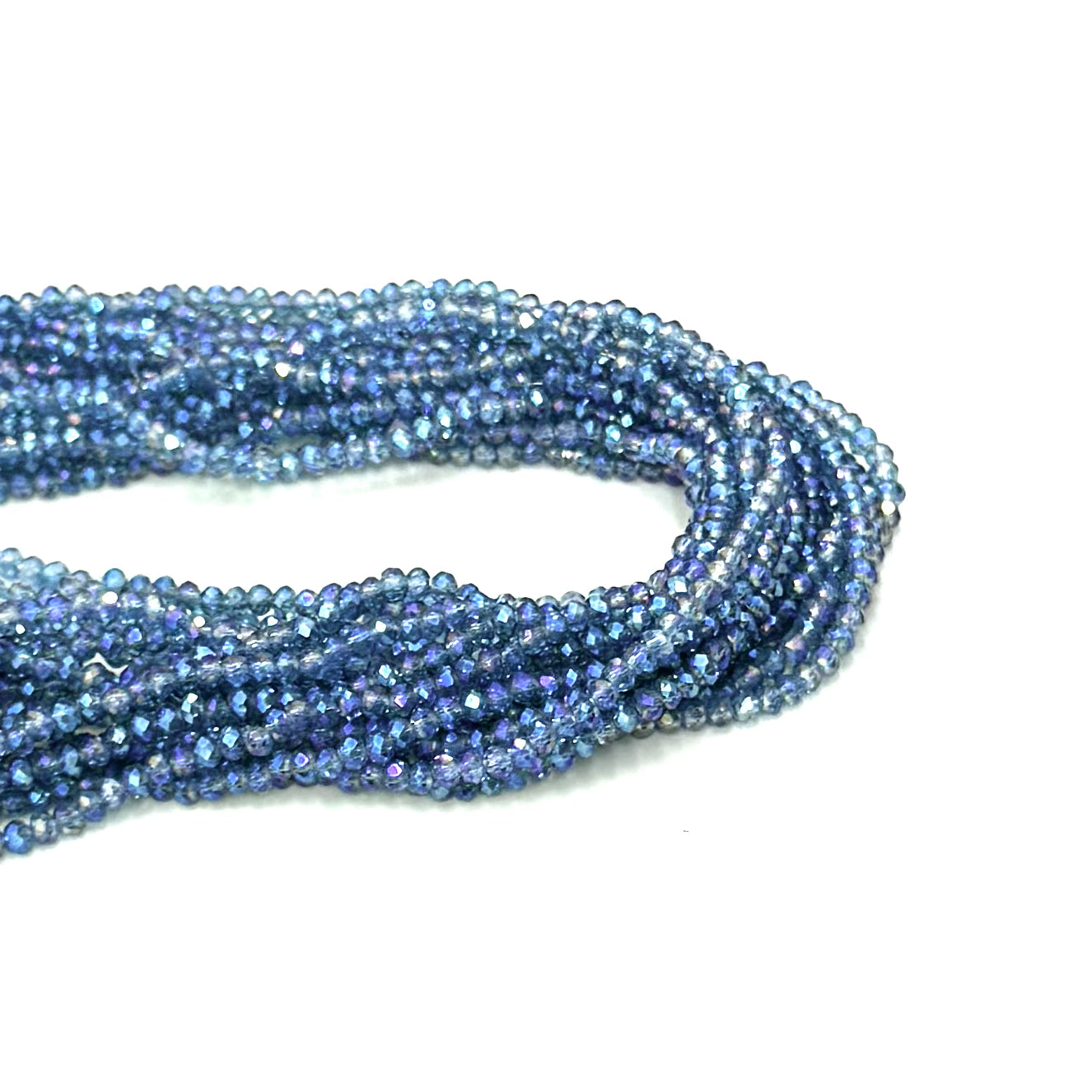 Cristal Chato | 4mm | Bicolor Azul Morado