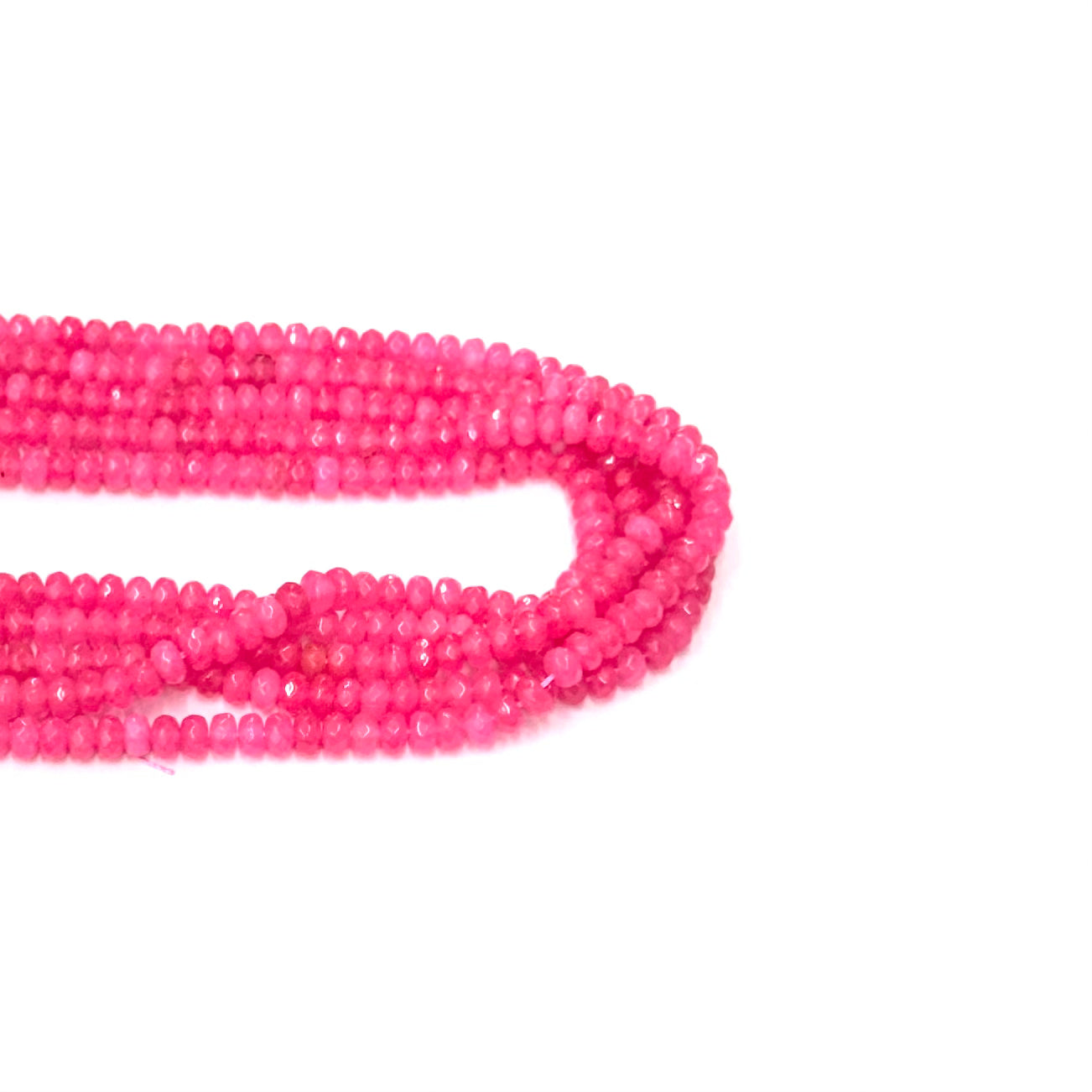 AGATA FACETADA RONDELL | 6MM | FUCSIA FLUOR