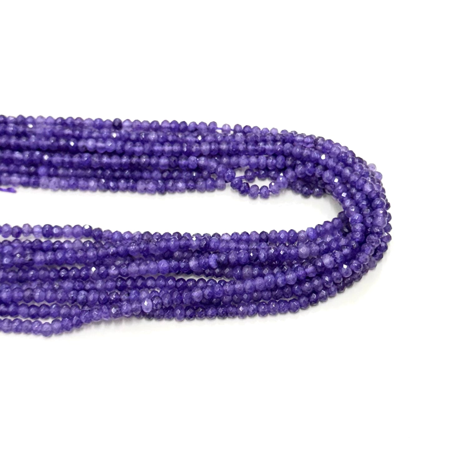 AGATA FACETADA RONDELL 4MM | MORADO