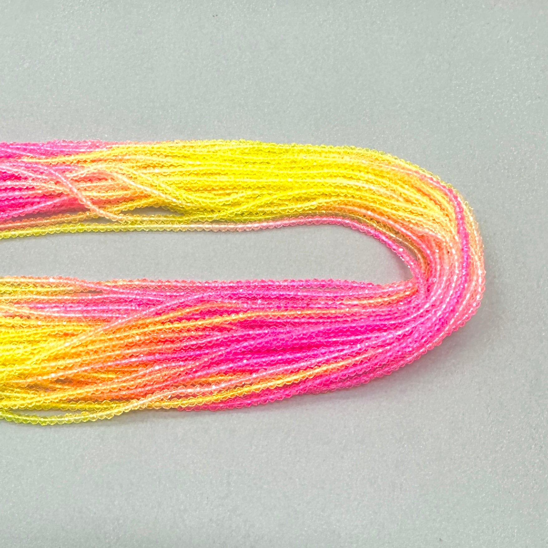 CRISTALES MINERALES FACETADO | DEGRADE AMARILLO FUCSIA