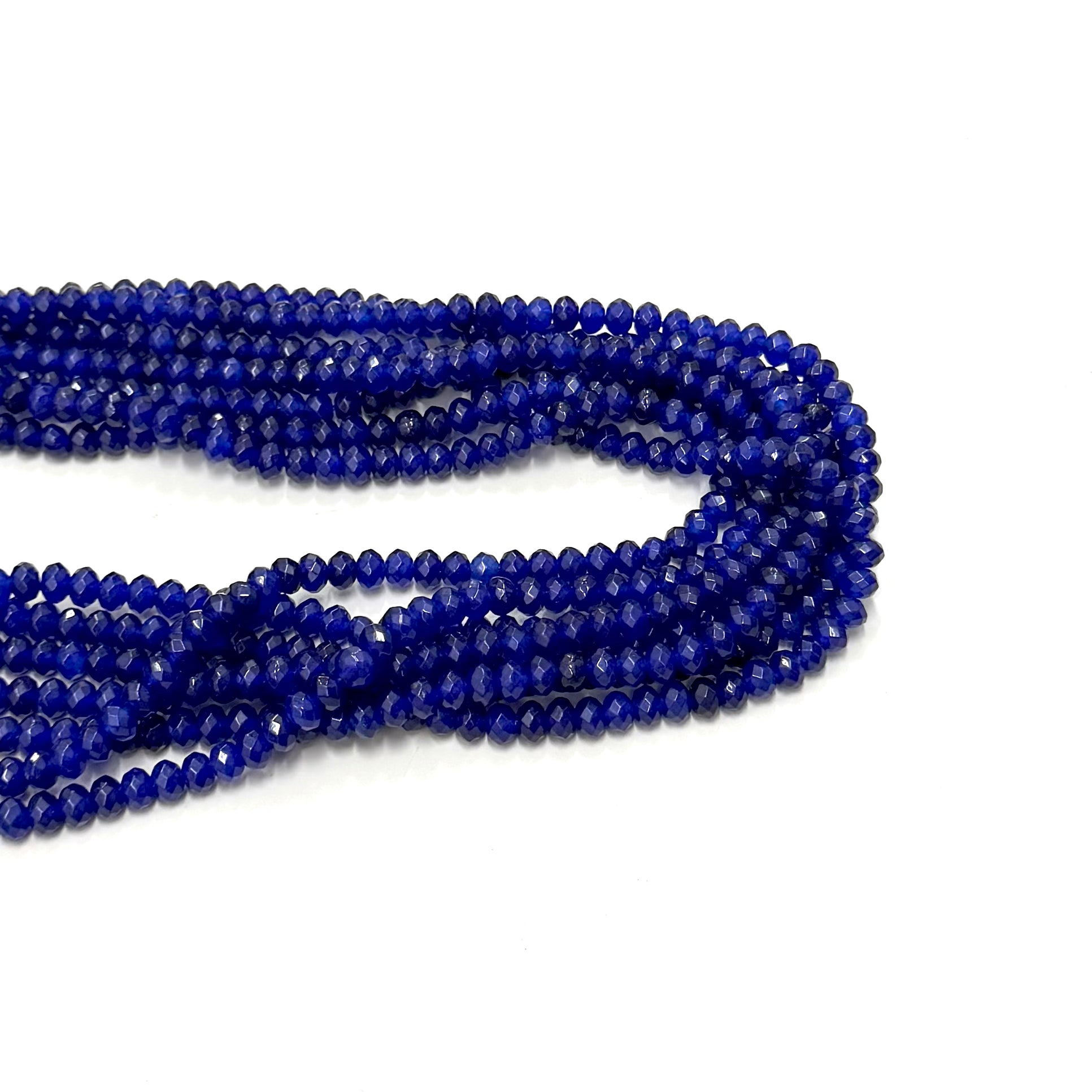 AGATA FACETADA RONDELL 6MM | AZUL REY TRASLUCIDO