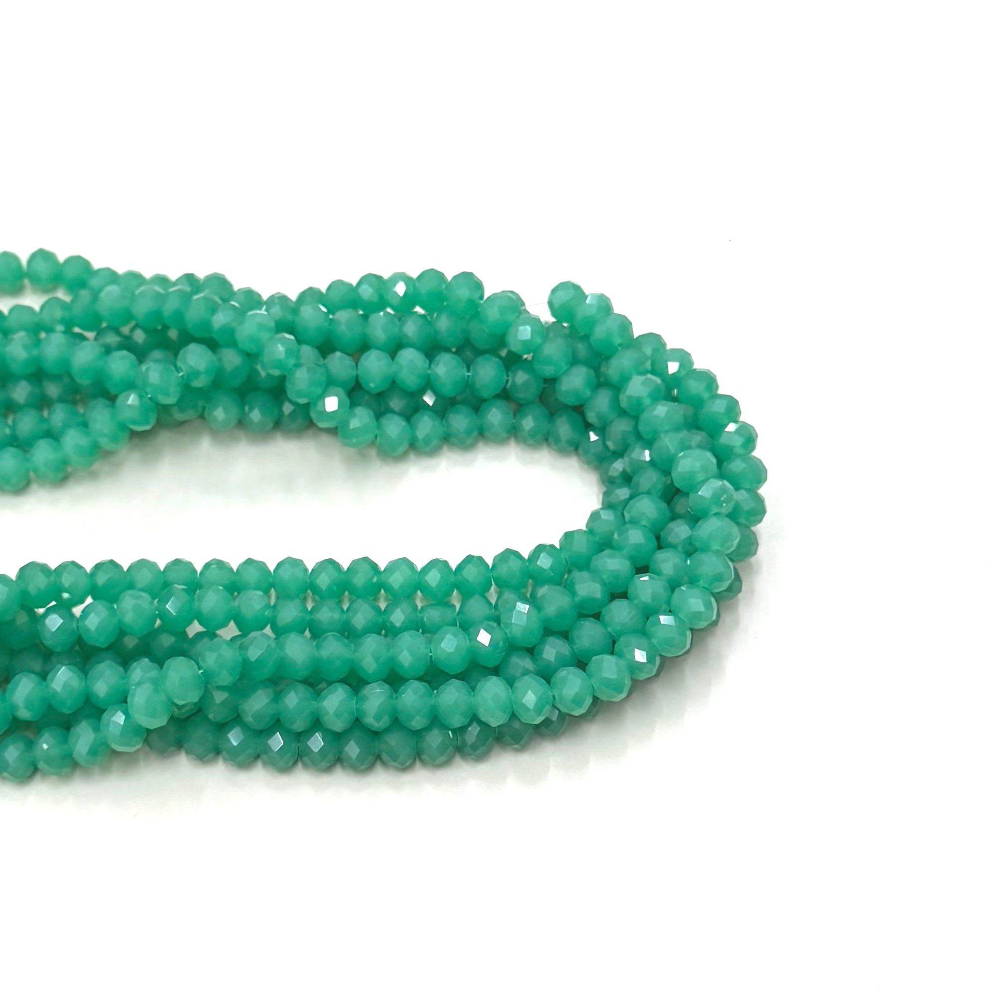 Cristal chato | 8 mm | Matte Verde Opalescente