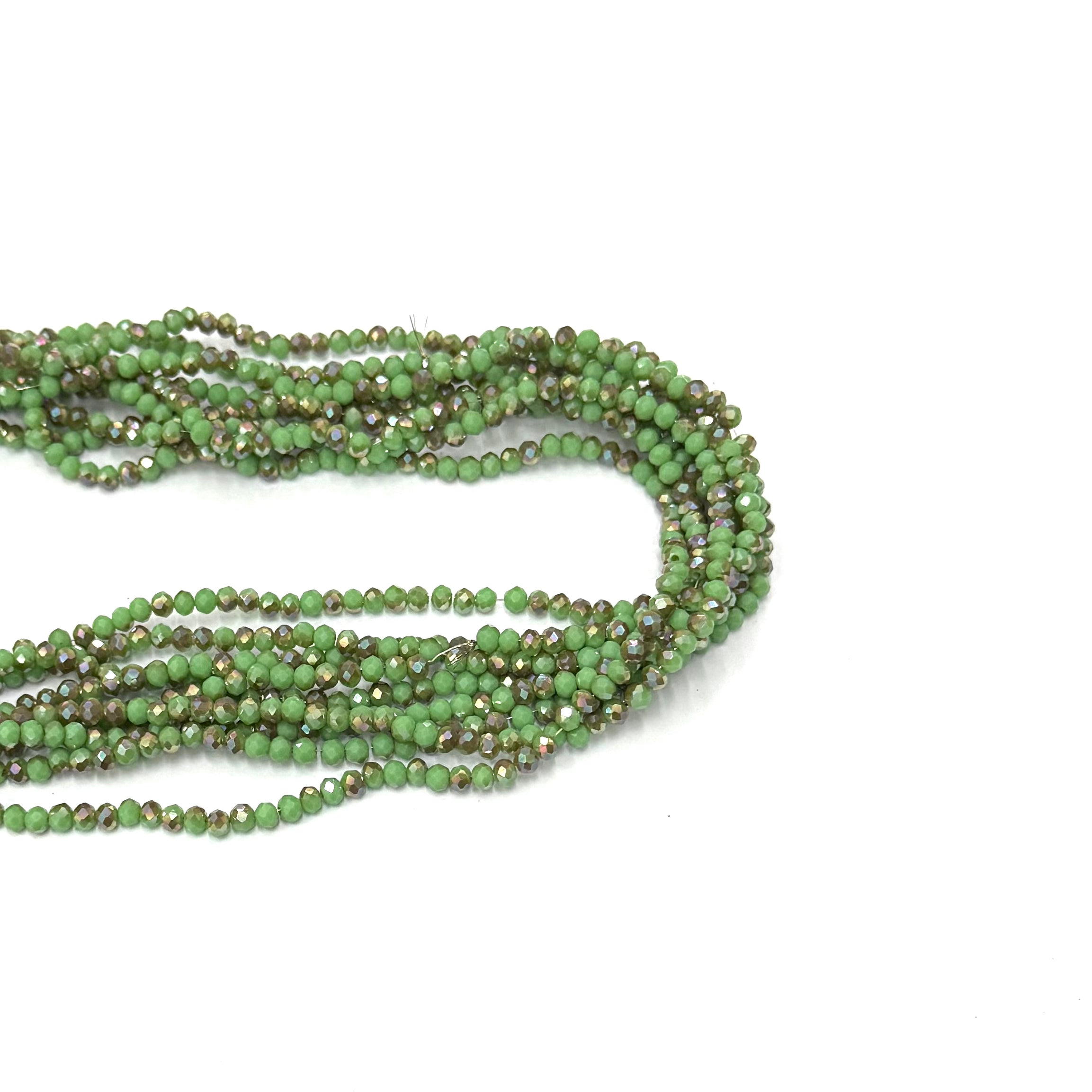 CRISTAL CHATO | 4MM | BICOLOR VERDE MANZANA DORADO