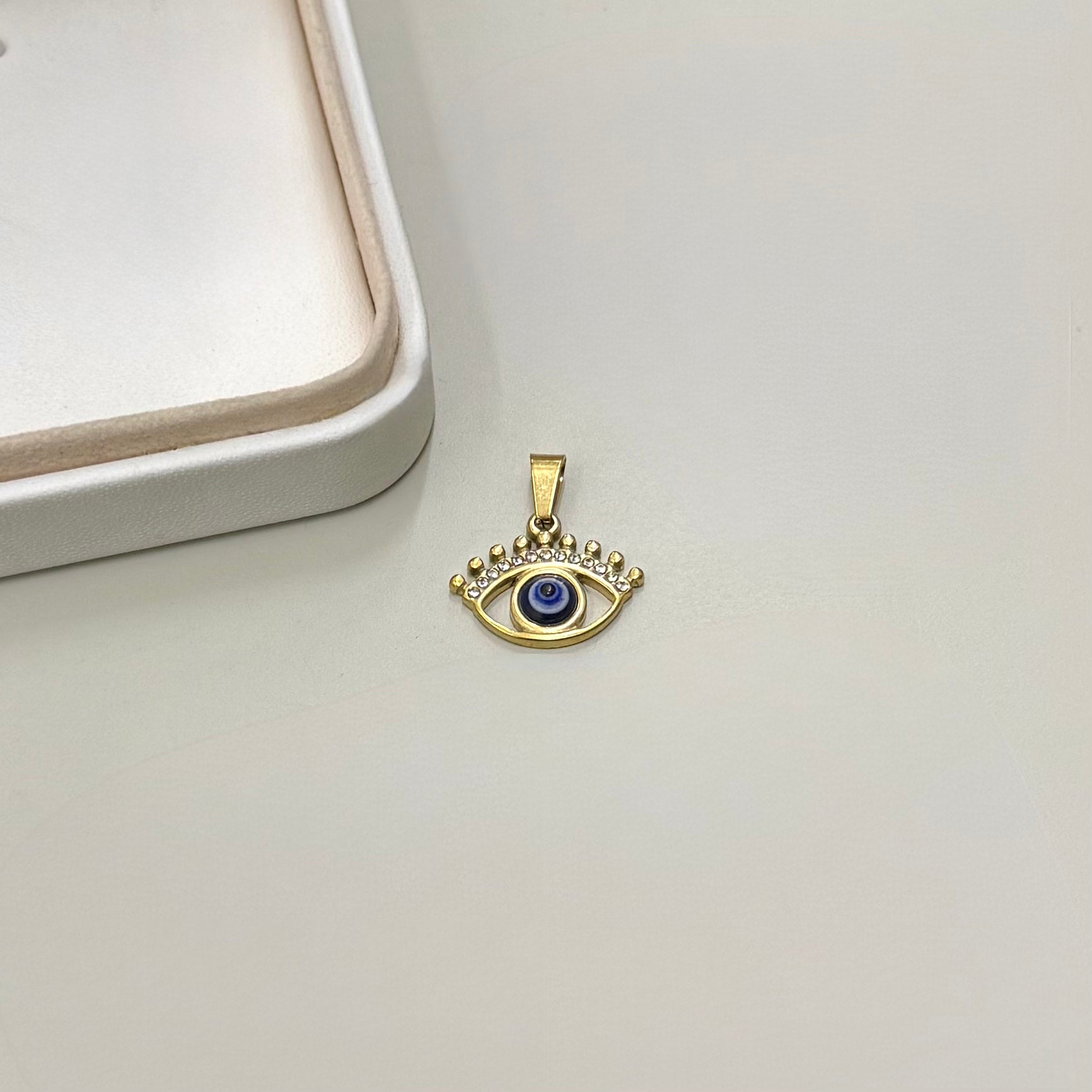 COLGANTE OJITO | TURCO AZUL | BAÑO DE ORO