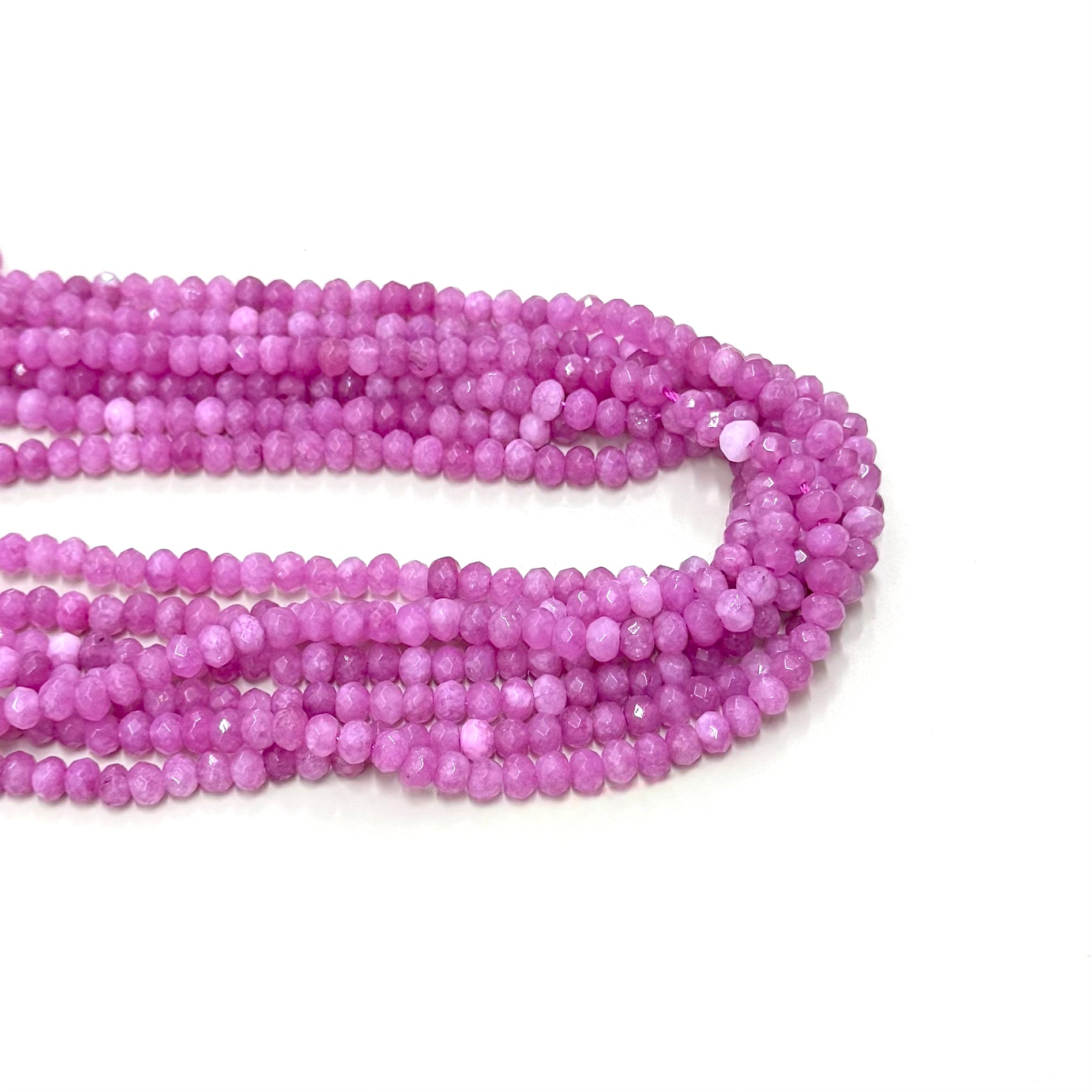 AGATA FACETADA RONDELL 6MM | MALVA BLANCO MATIZADO